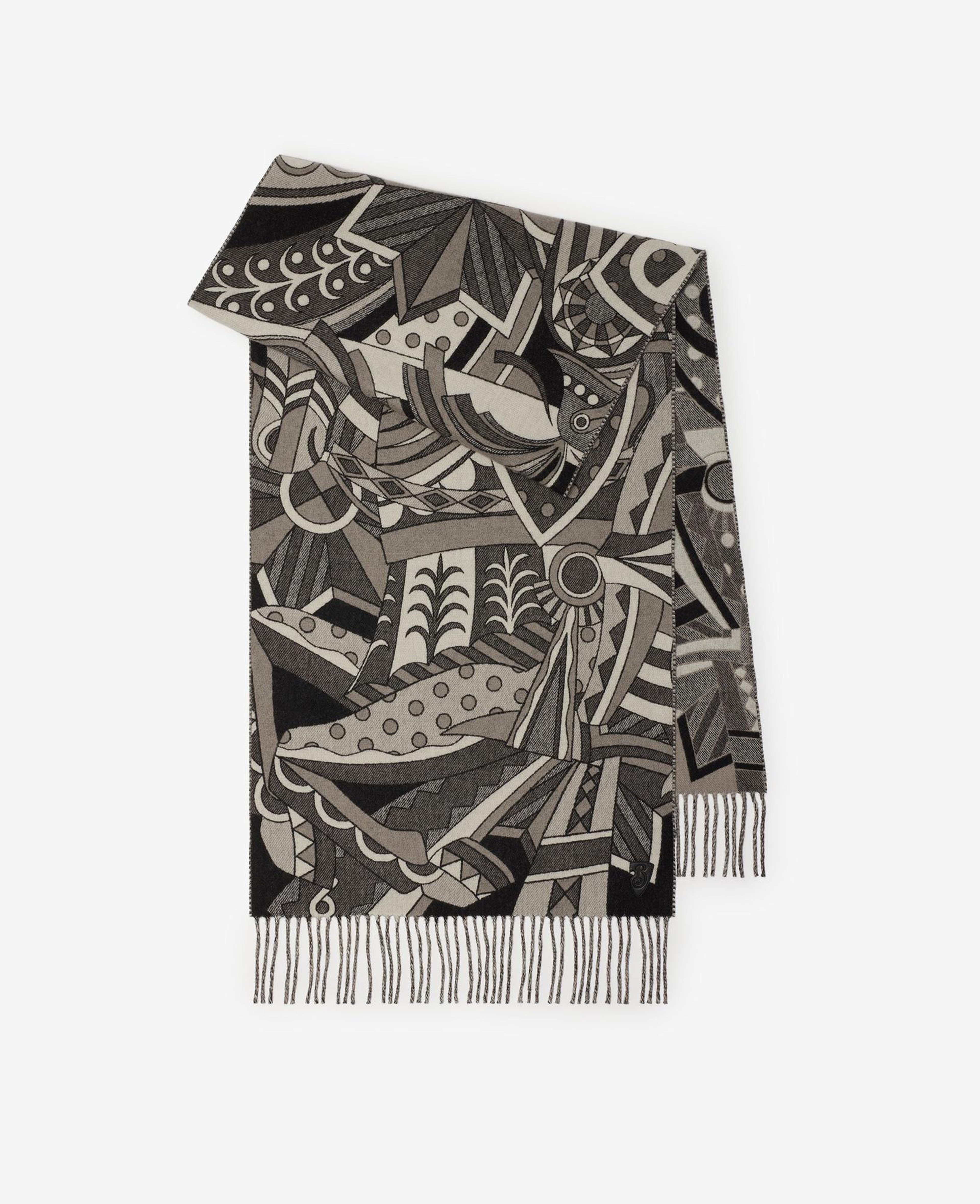 Burberry Carousel Cashmere Kadın Gri Atkı