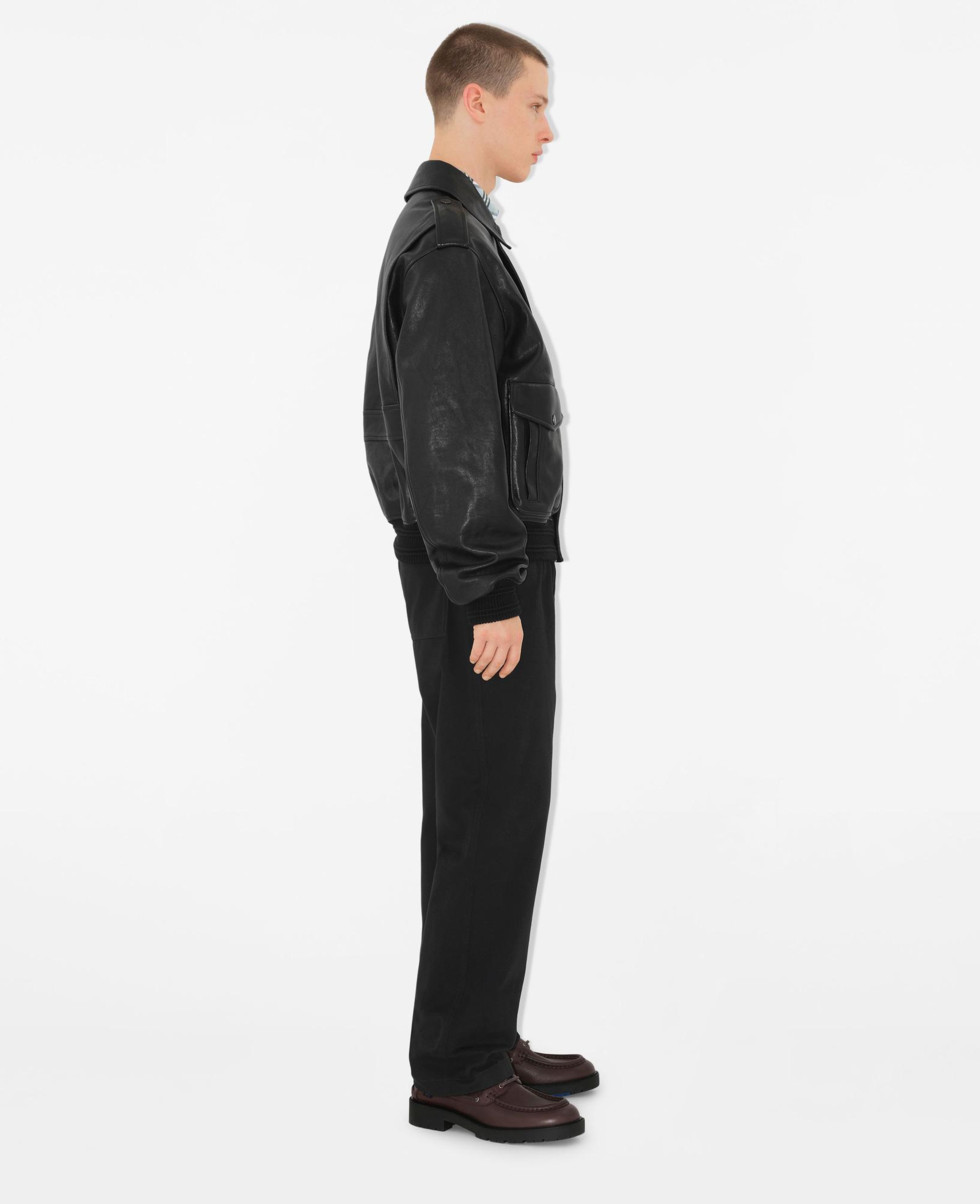 Burberry Pan Cotton Gabardine Erkek Siyah Pantolon