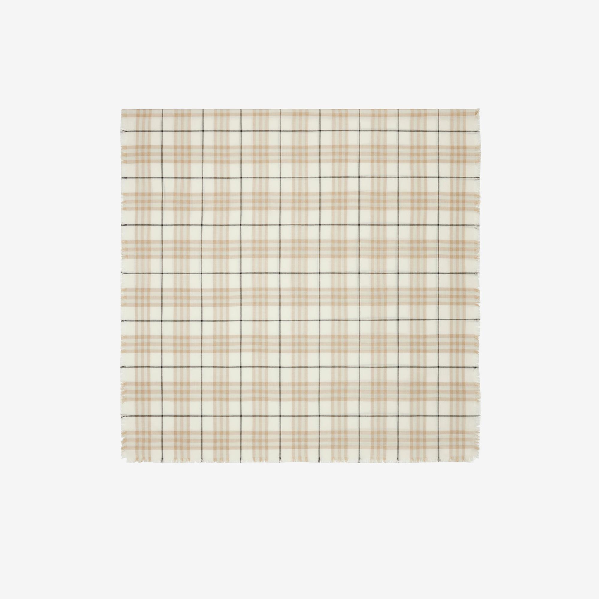 Burberry Med Lw Cashmere Silk Kadın Krem Atkı