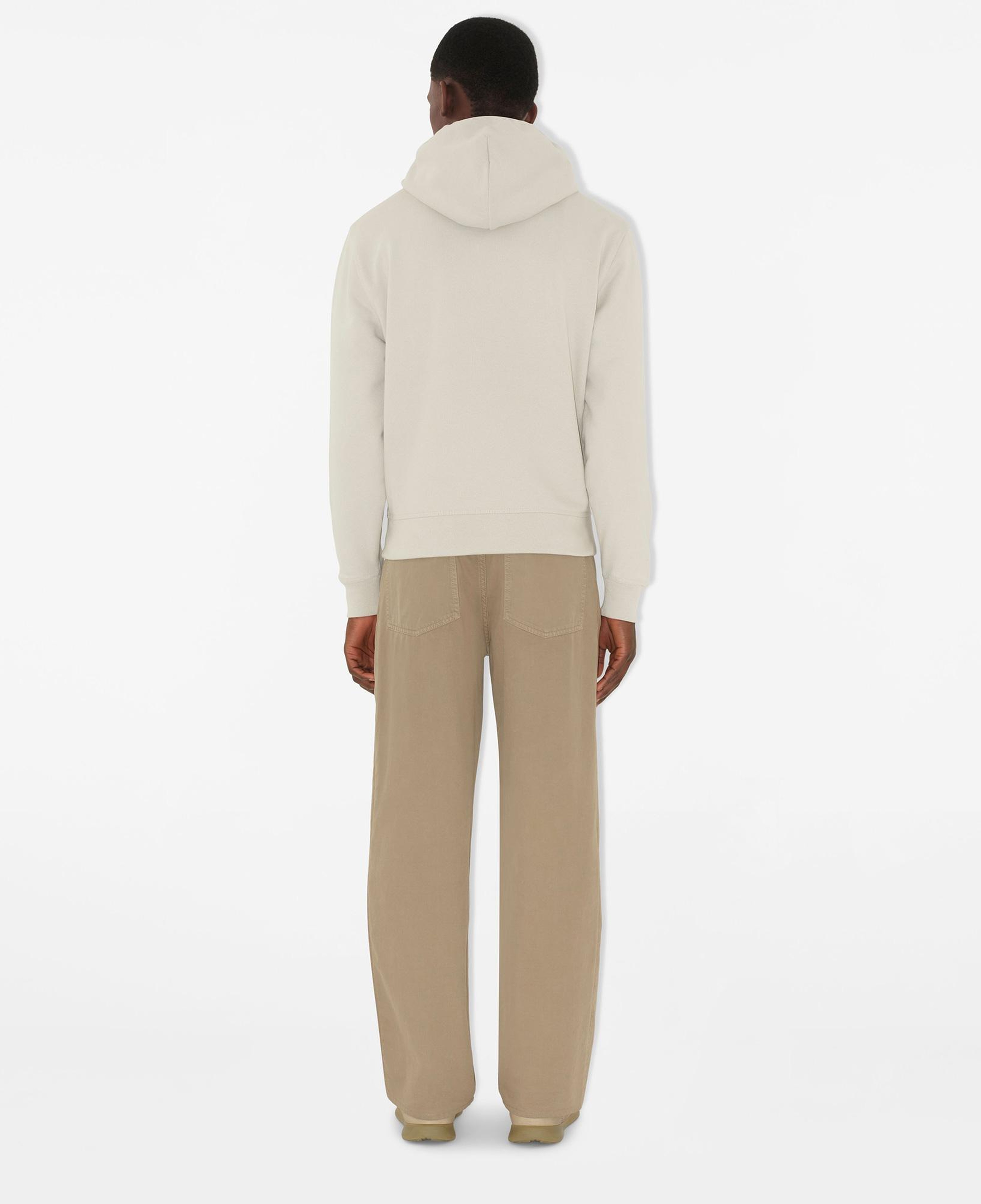 Burberry For Knot Logo Cotton Erkek Beyaz Hoodie