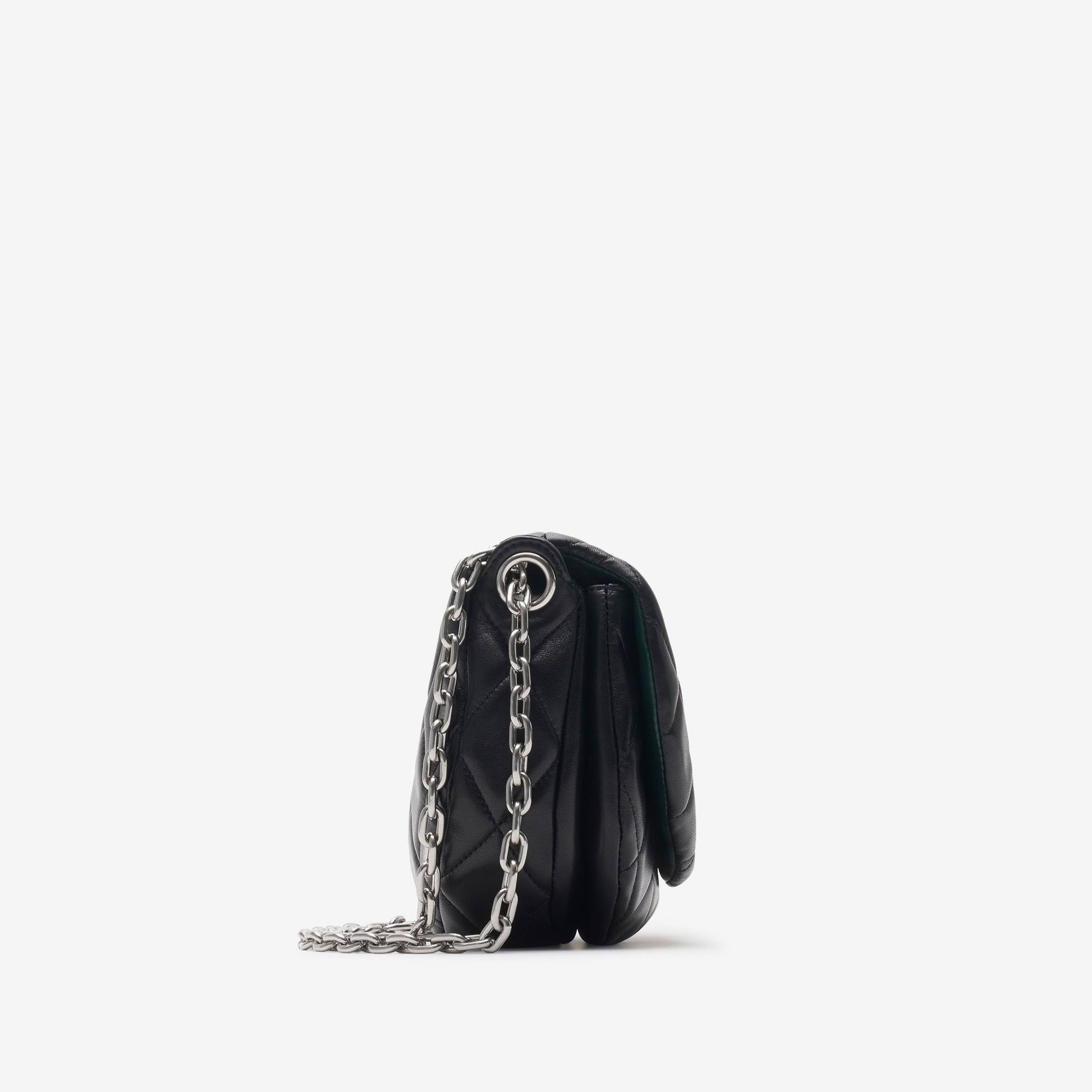 Burberry Qql Quilted Rocking Horse Kadın Siyah Omuz Çantası