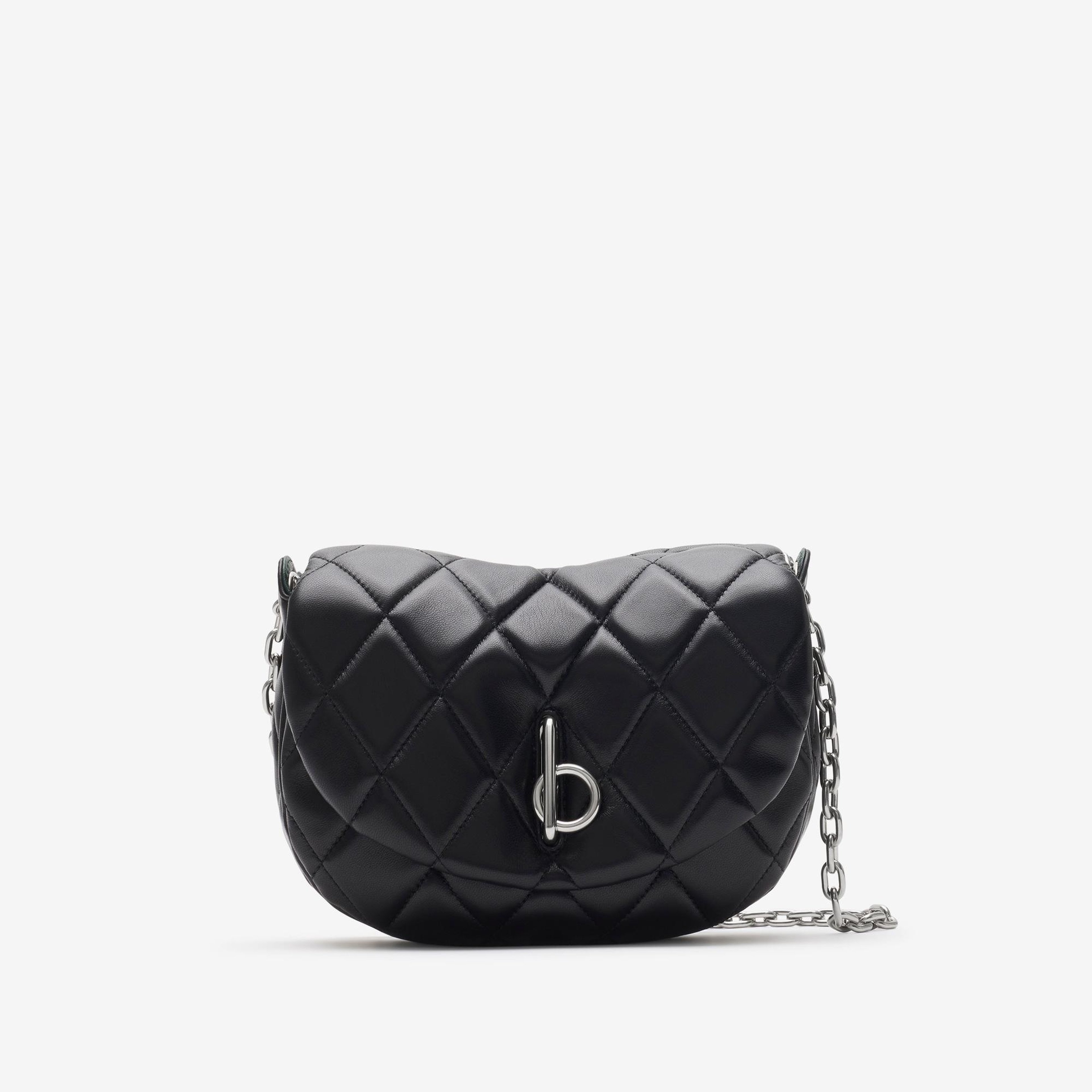 Burberry Qql Quilted Rocking Horse Kadın Siyah Omuz Çantası