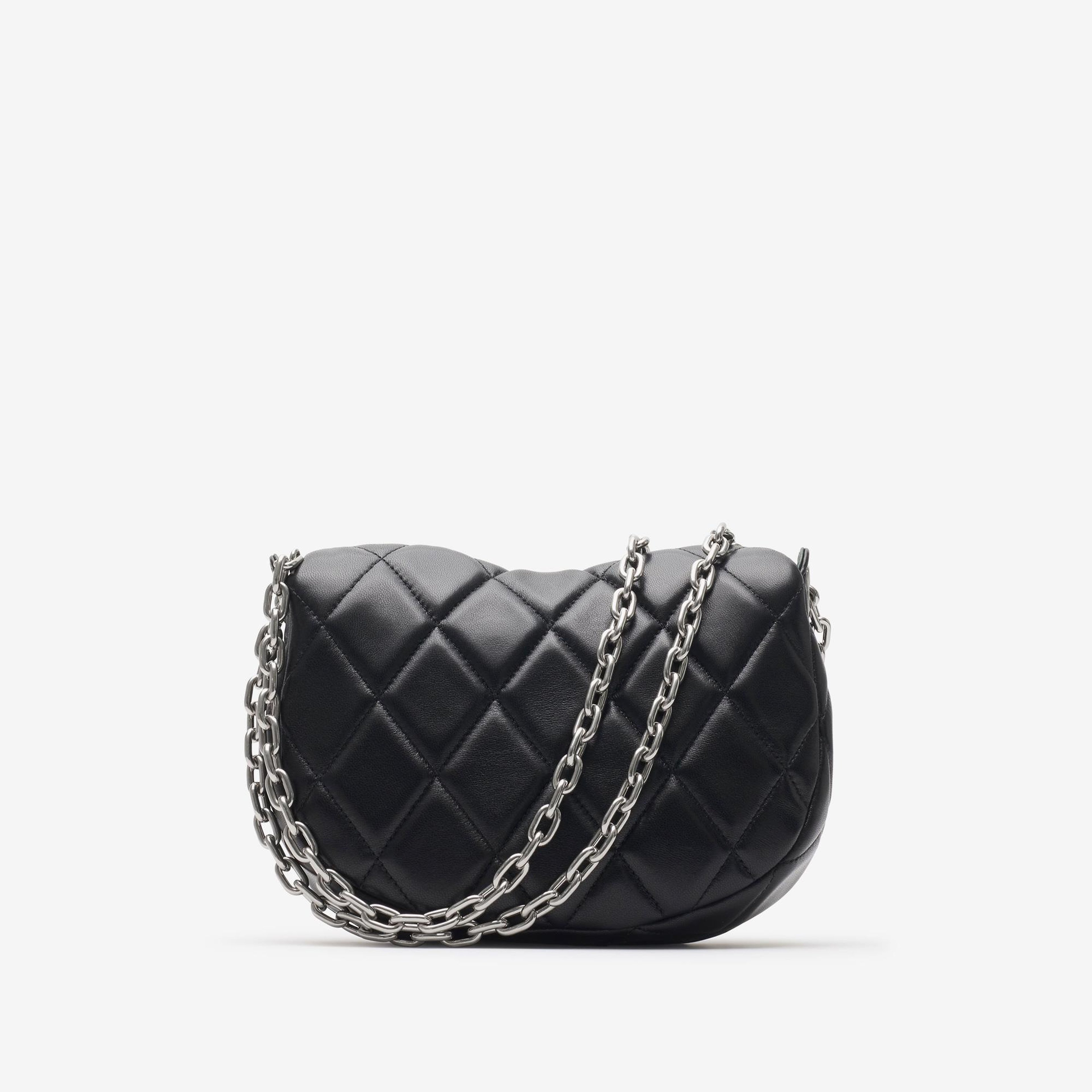 Burberry Qql Quilted Rocking Horse Kadın Siyah Omuz Çantası
