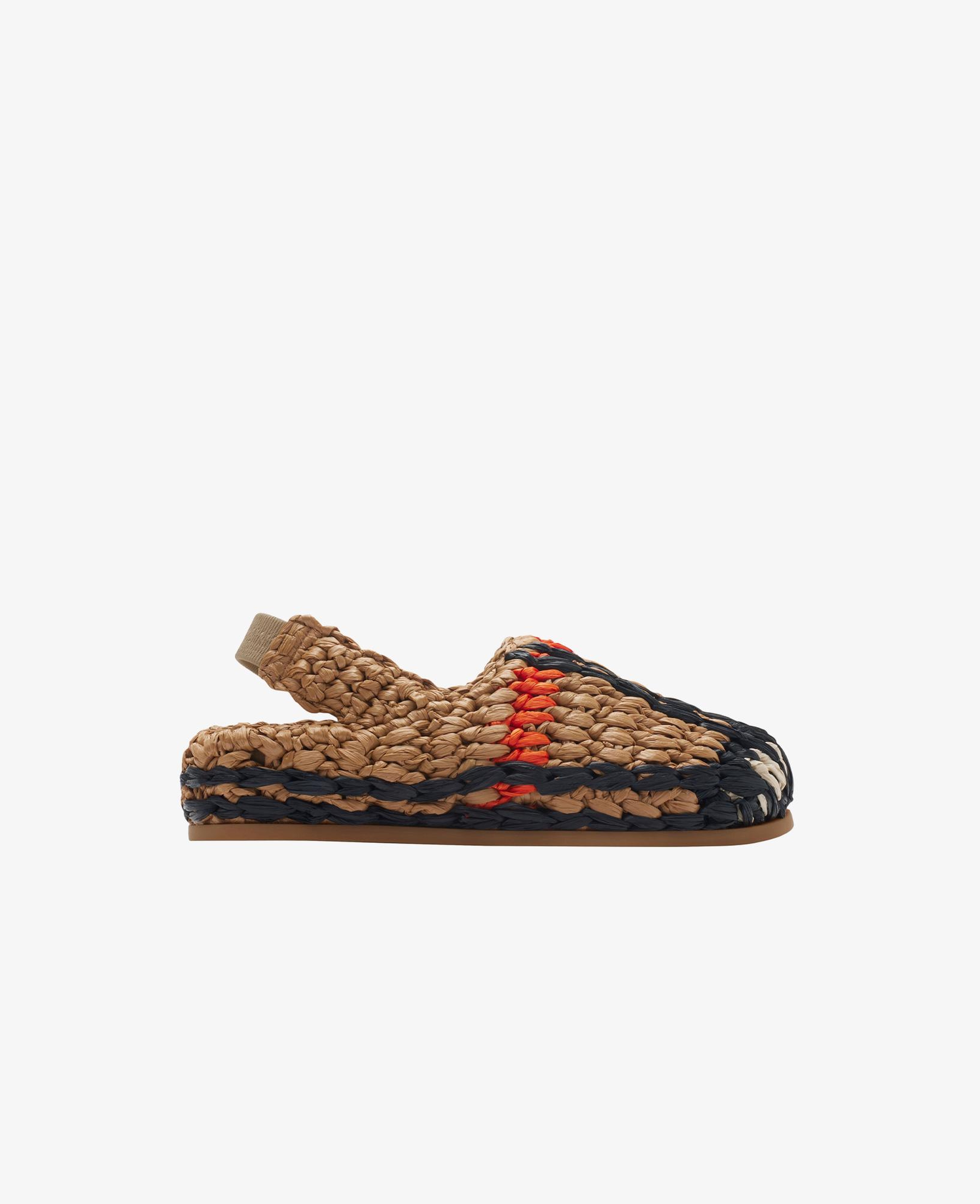 Burberry Cleeve Raffia Çocuk Bej Yün Karışımlı Sandalet