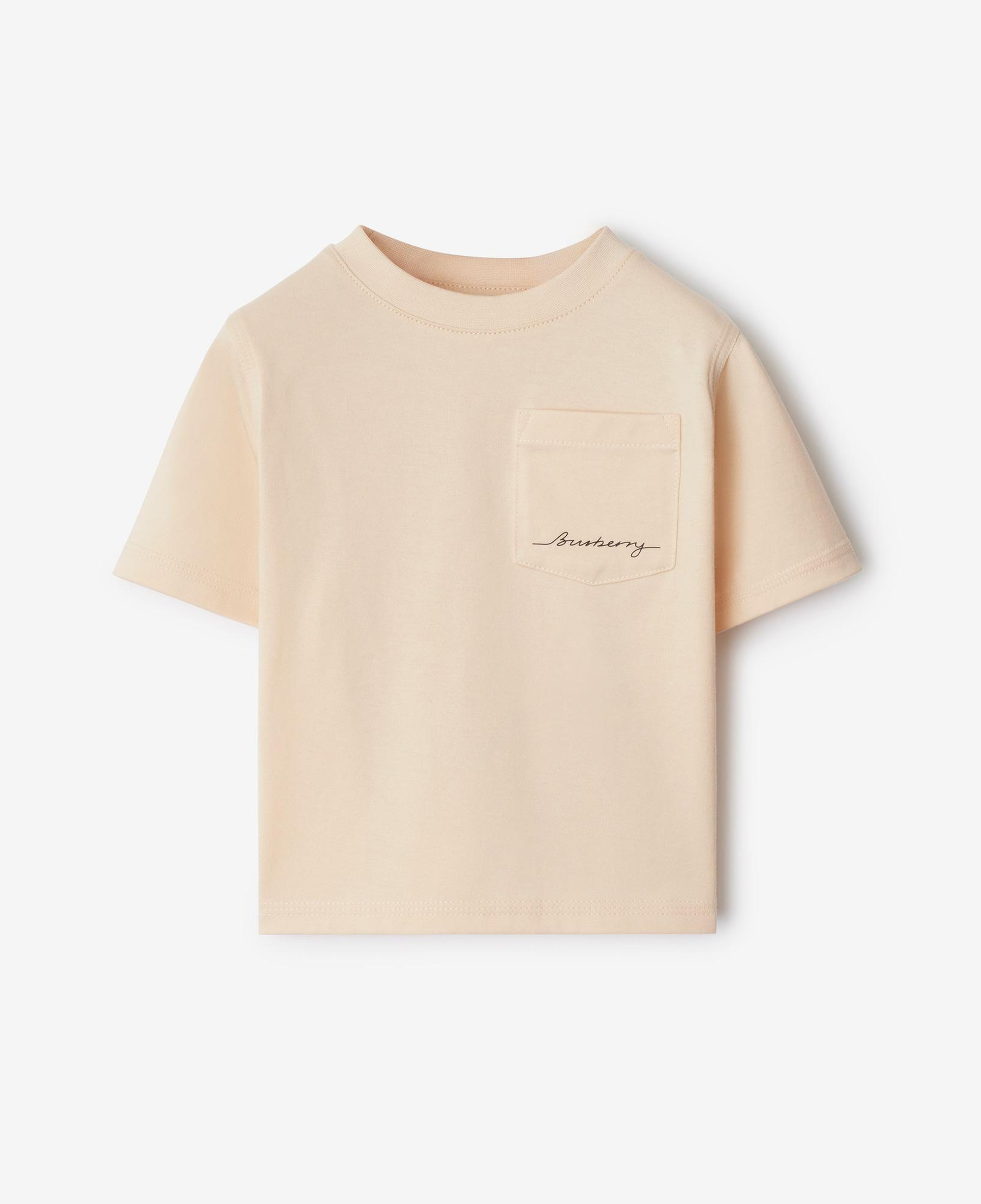 Burberry Cedar Cotton Çocuk Krem T-Shirt