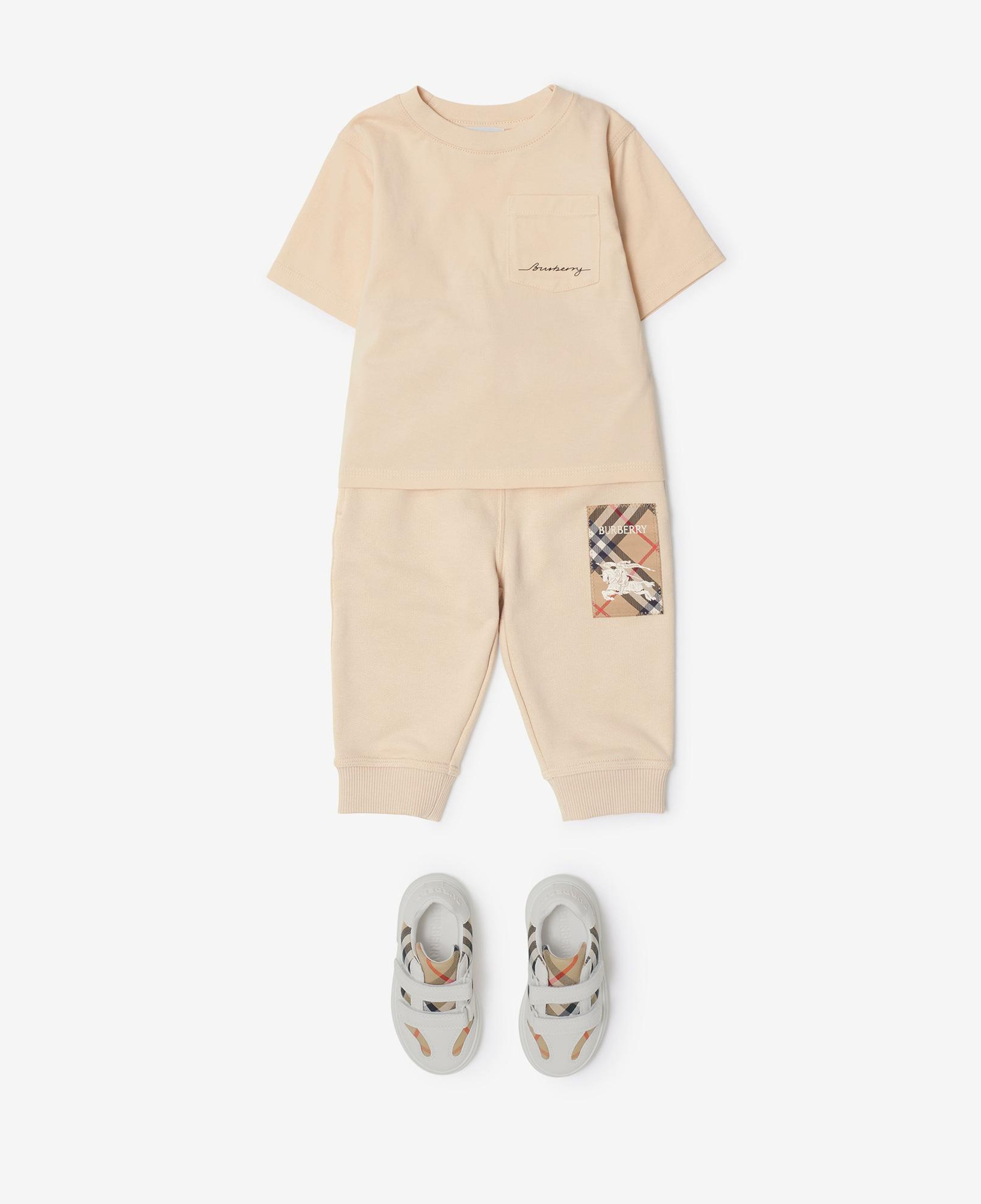 Burberry Cedar Cotton Çocuk Krem T-Shirt