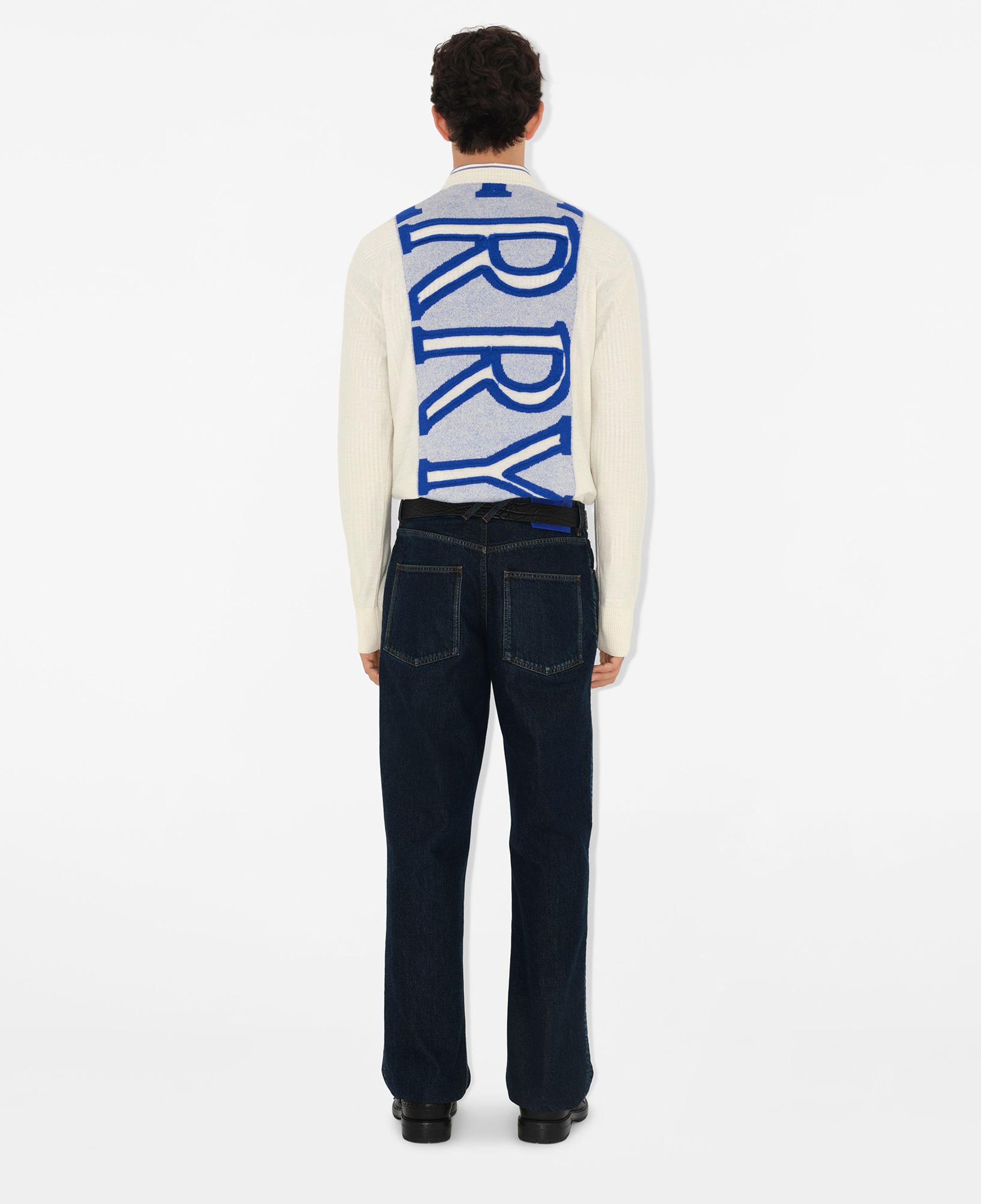 Burberry Fio Logo Wool Erkek Beyaz Kazak
