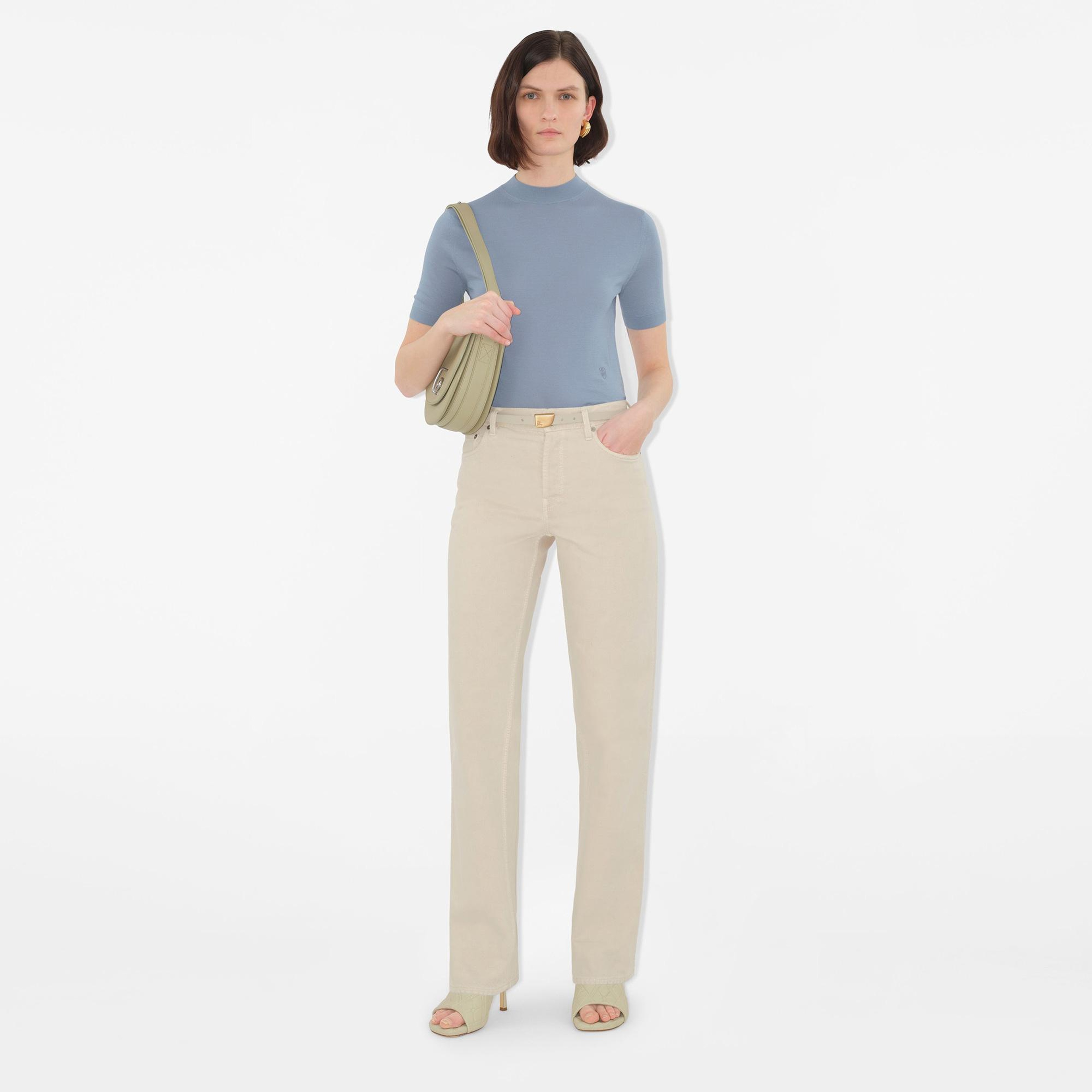 Burberry Uv Wool Top Kadın Mavi Triko