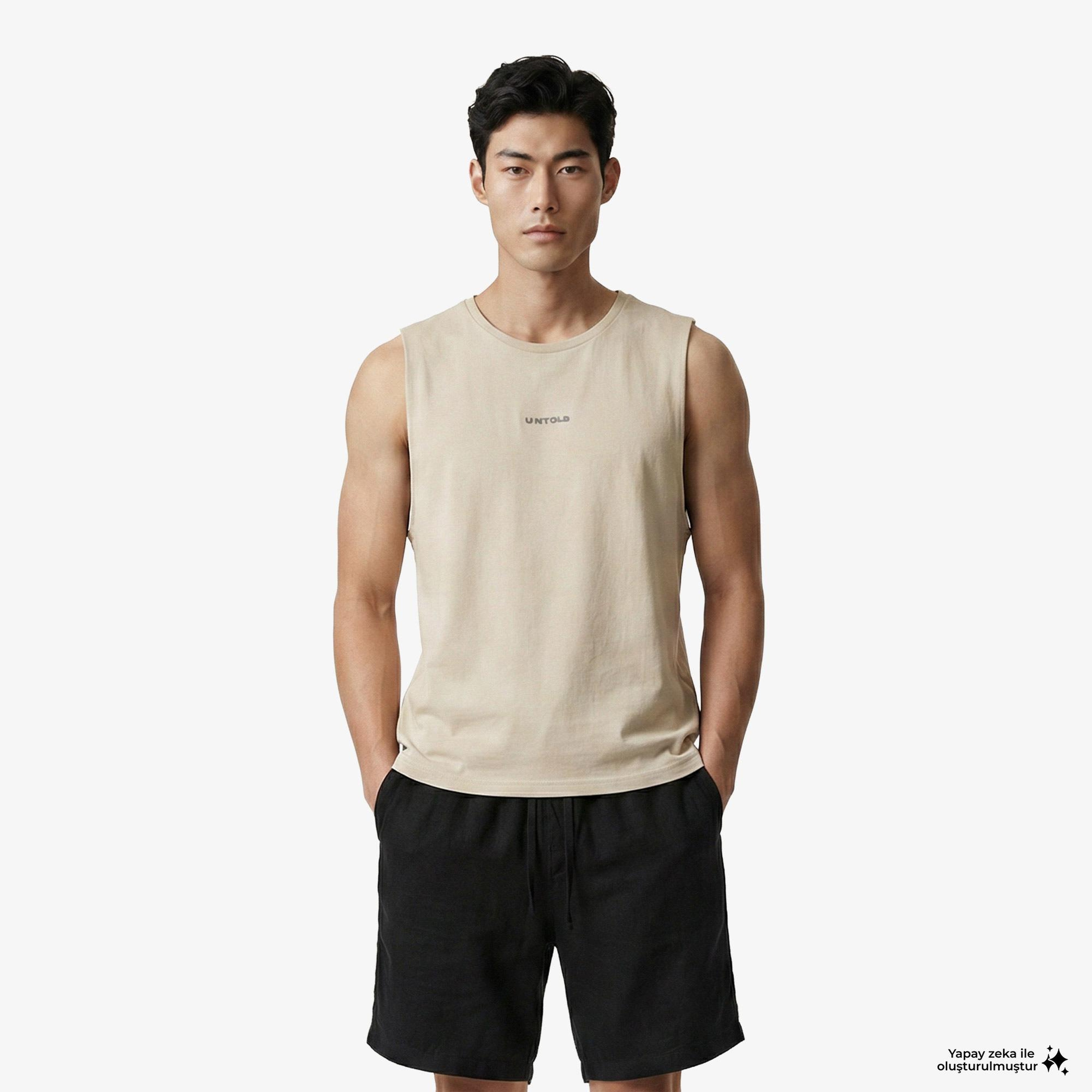 UNITED4 Regular Fit Erkek Krem T-Shirt