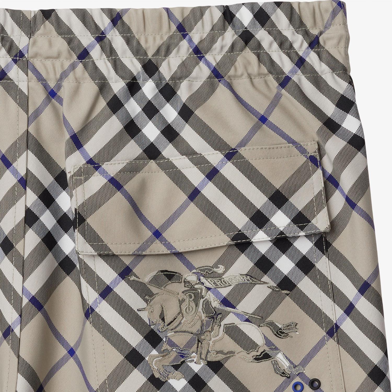 Burberry Check Erkek Krem Rengi Şort