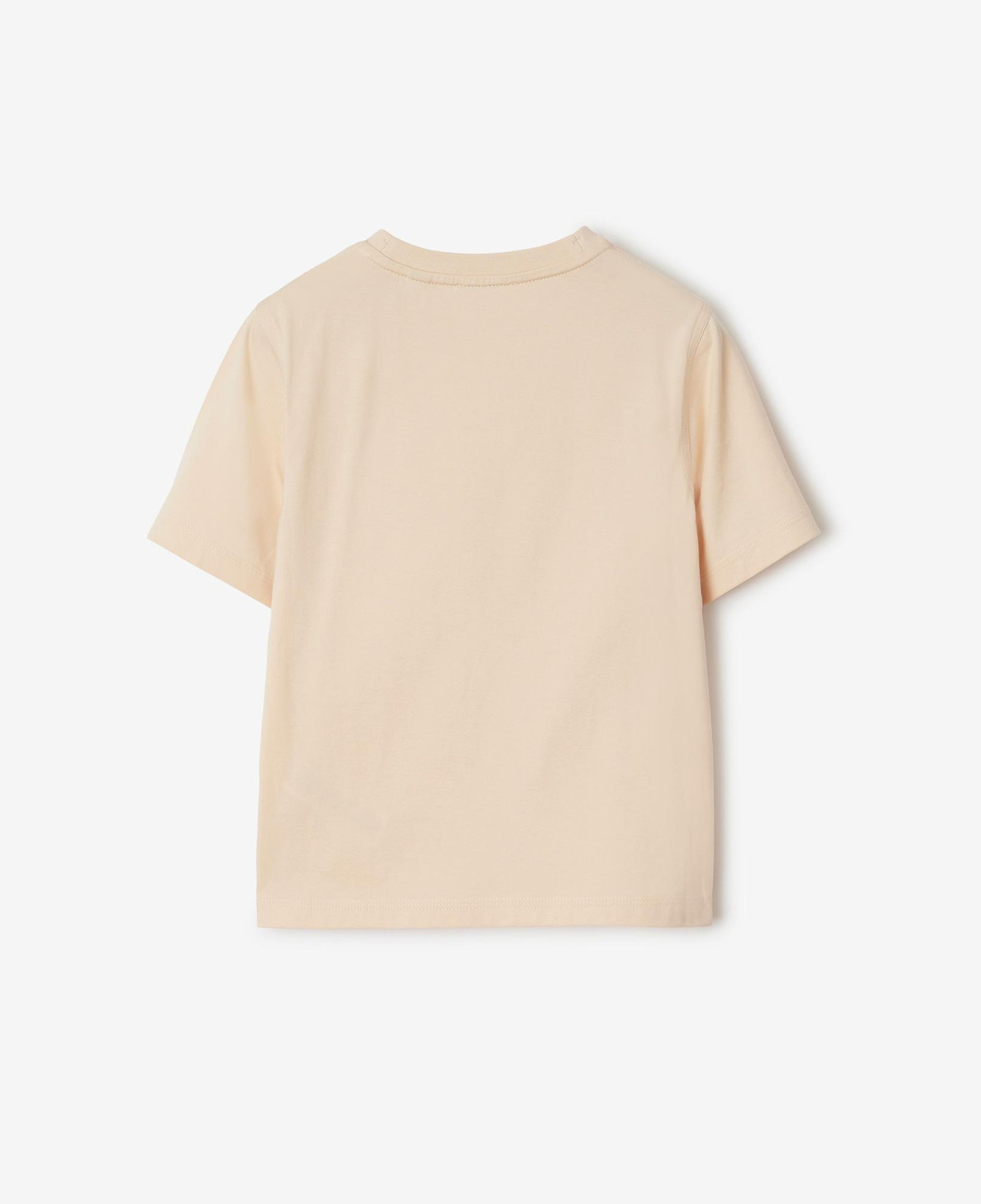 Burberry Cedar Logo Cotton Çocuk Krem T-Shirt