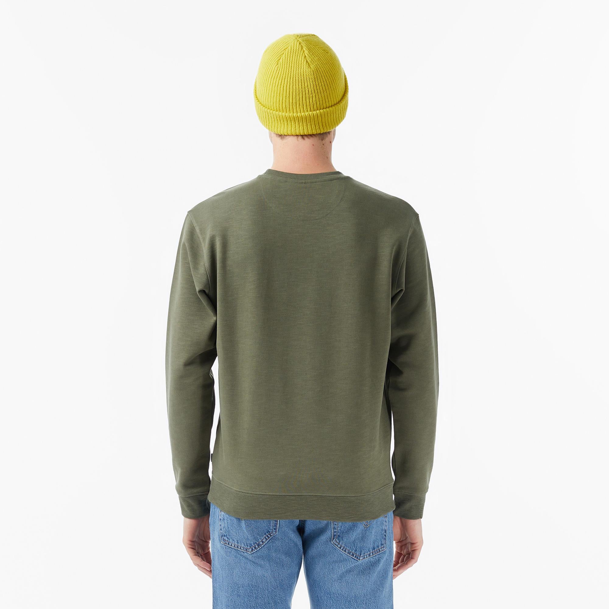 Scotch&Soda Left Chest Logo Erkek Yeşil Sweatshirt