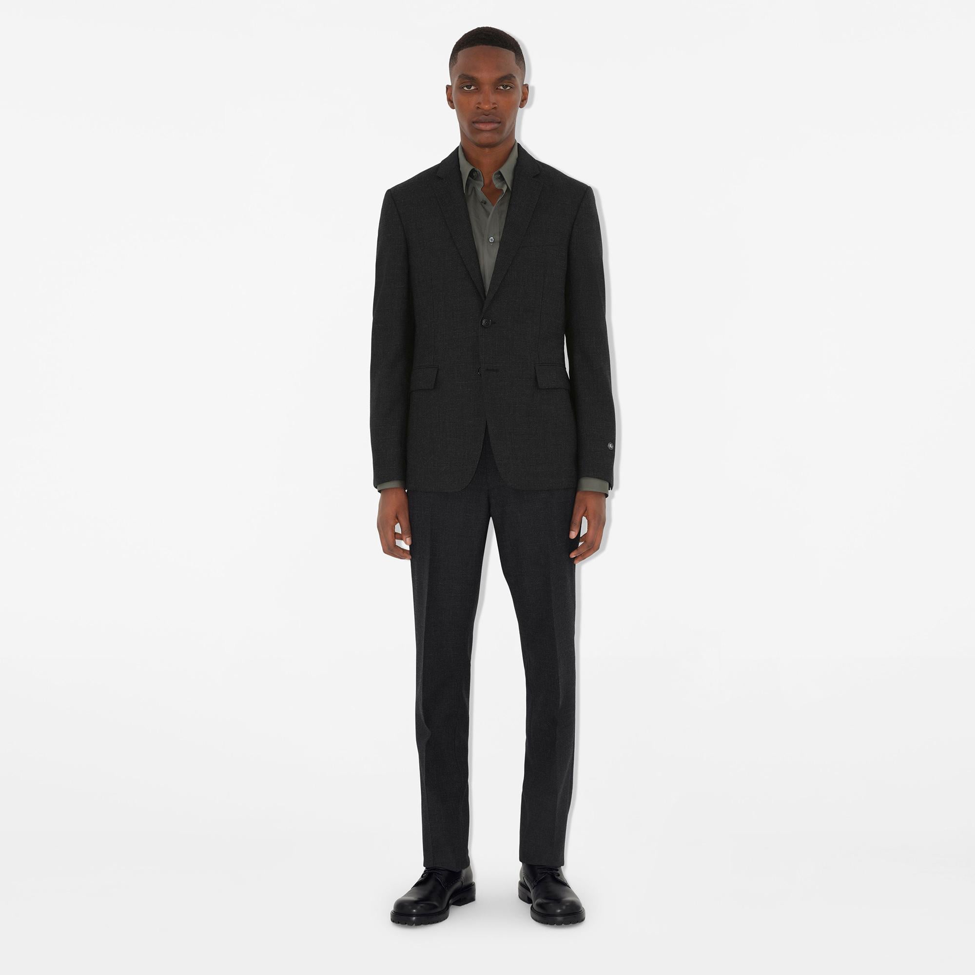 Burberry Wool Tailored Erkek Siyah Ceket