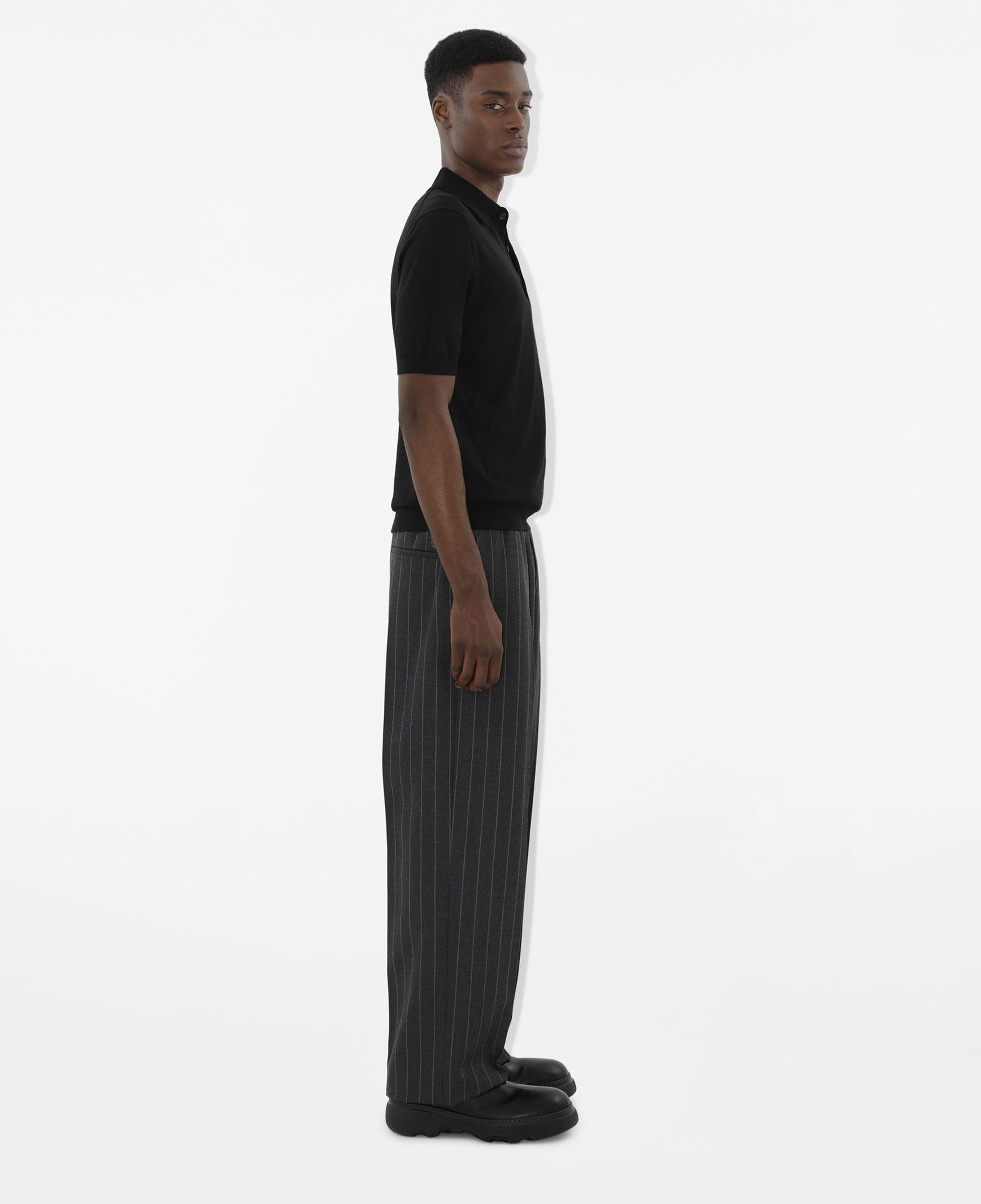 Burberry Pai Wool Erkek Siyah Polo
