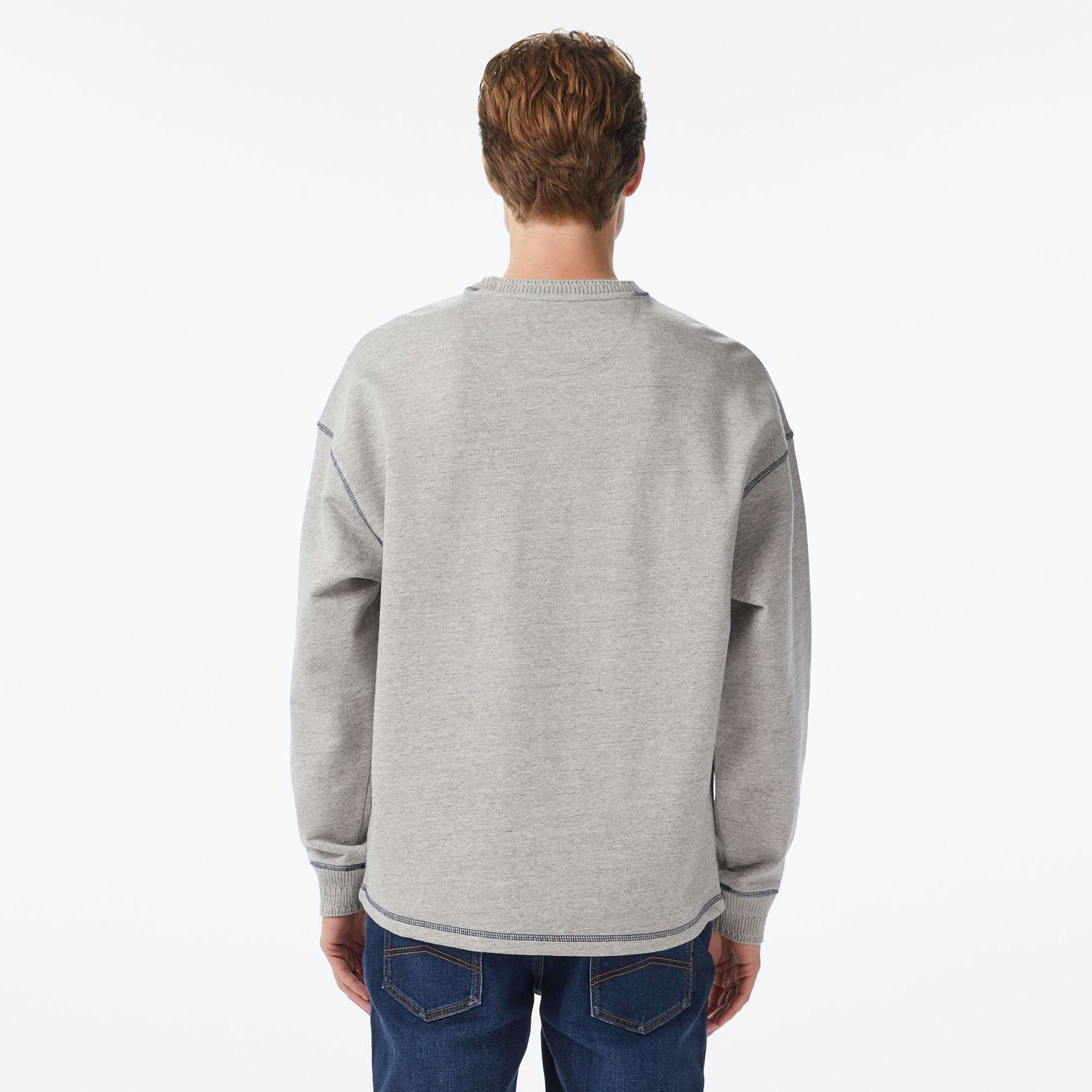 Scotch&Soda Loose Fit Label Erkek Gri Sweatshirt