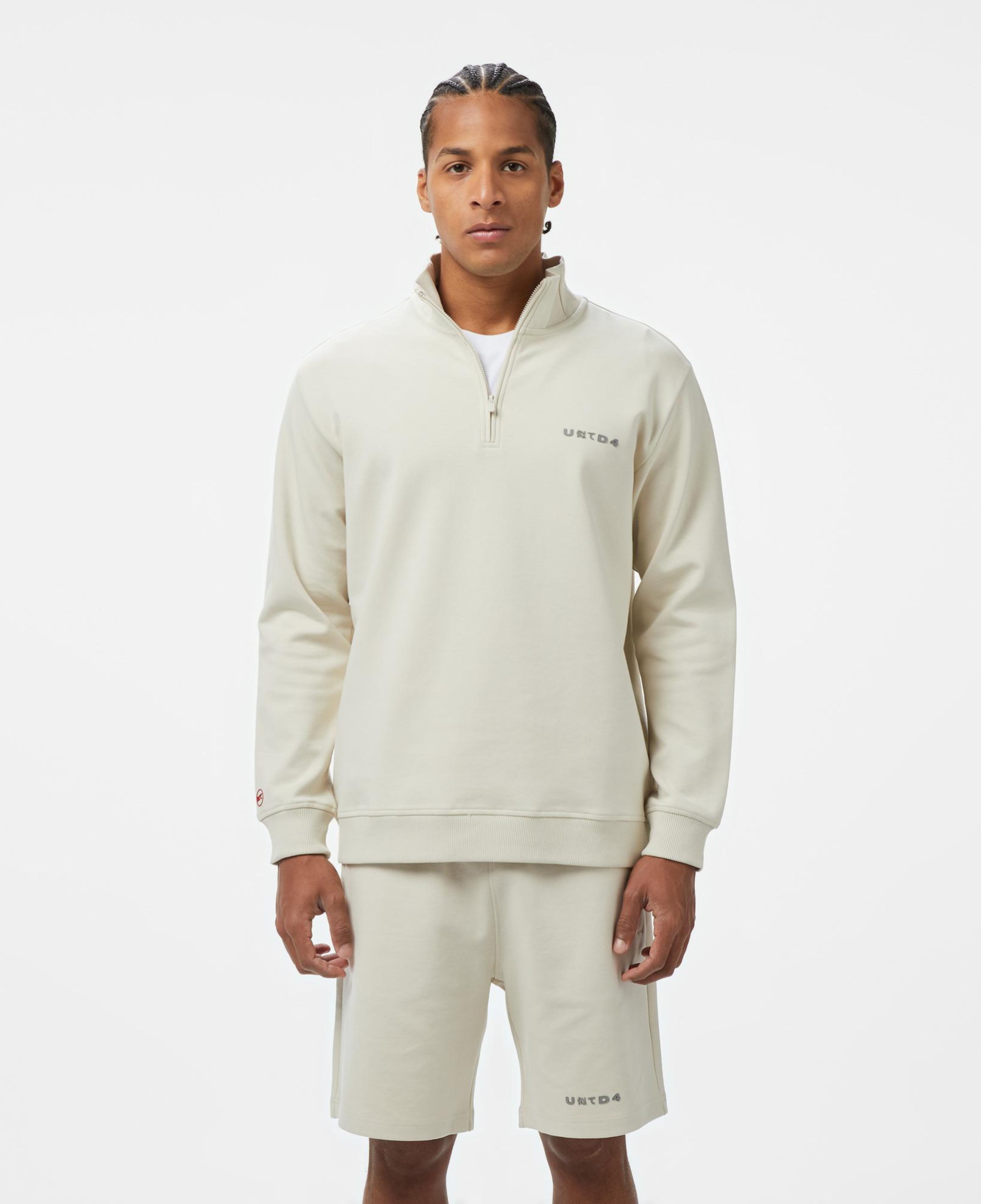 UNITED4 Comfort Erkek Krem Sweatshirt