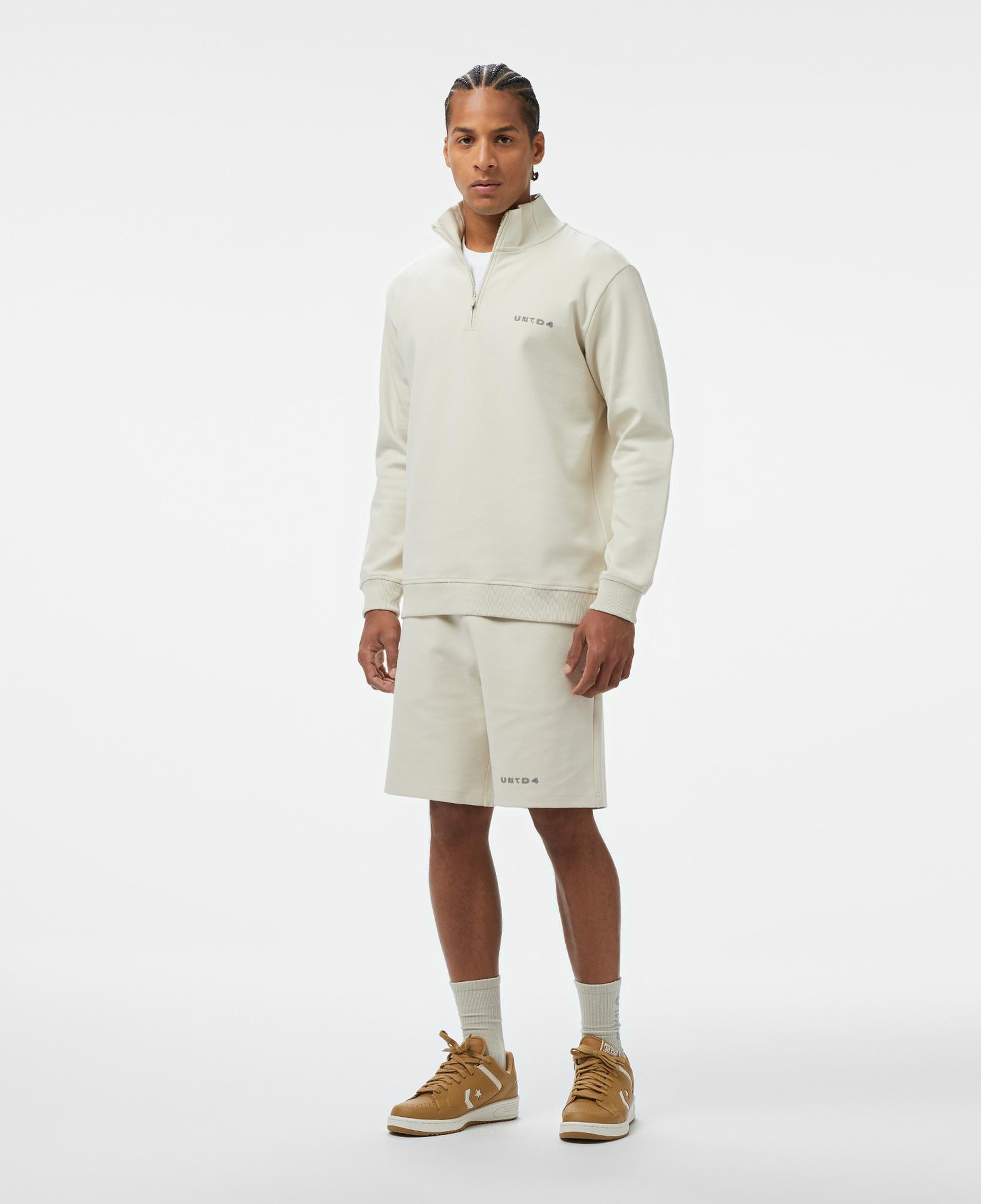 UNITED4 Comfort Erkek Krem Sweatshirt