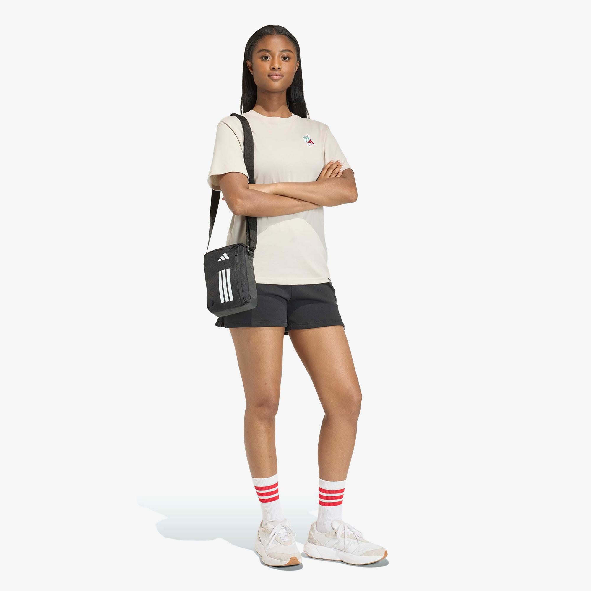 adidas Food Graphic Kadın Bej T-Shirt