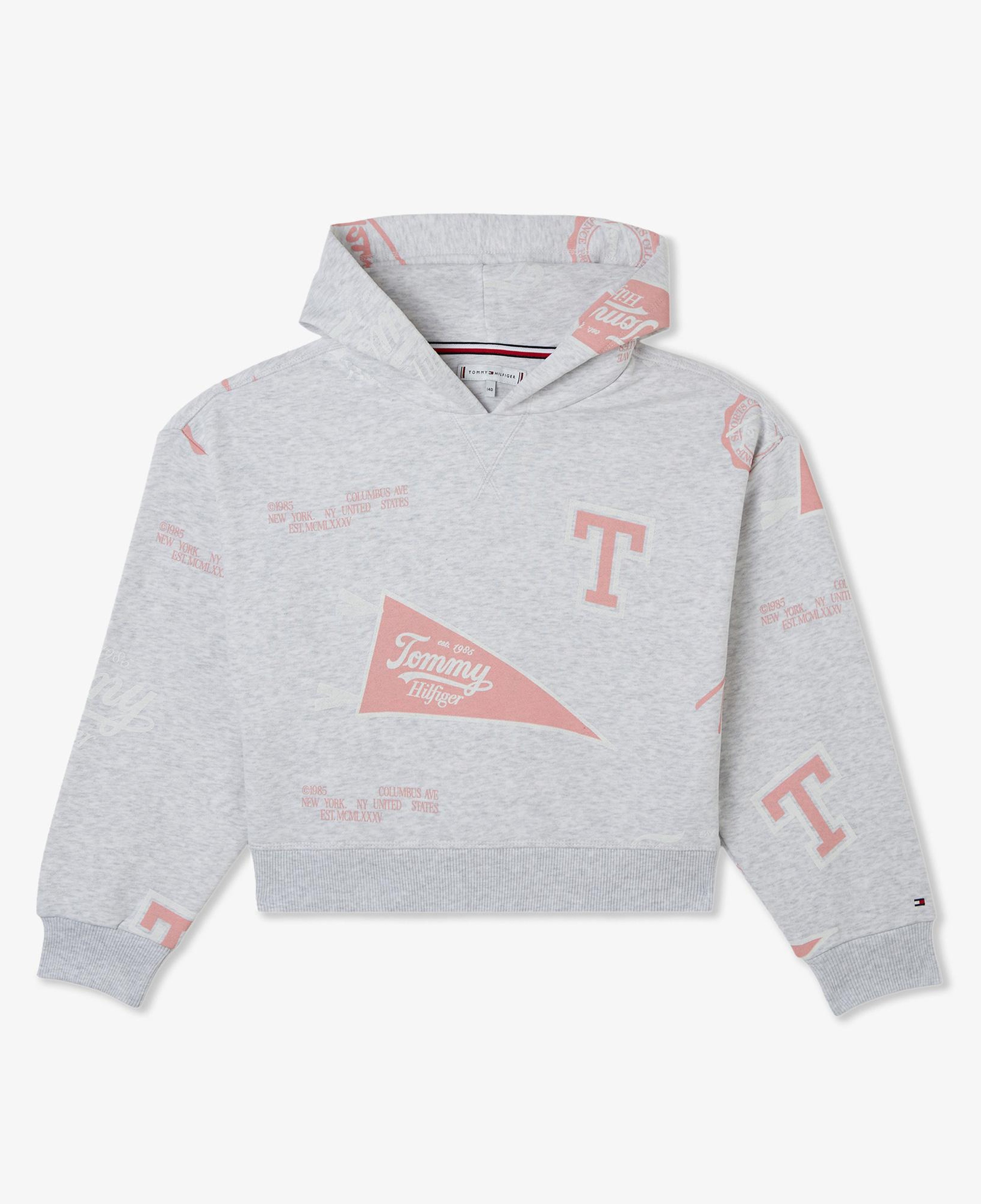 Tommy Hilfiger Hooded Çocuk Beyaz Sweatshirt