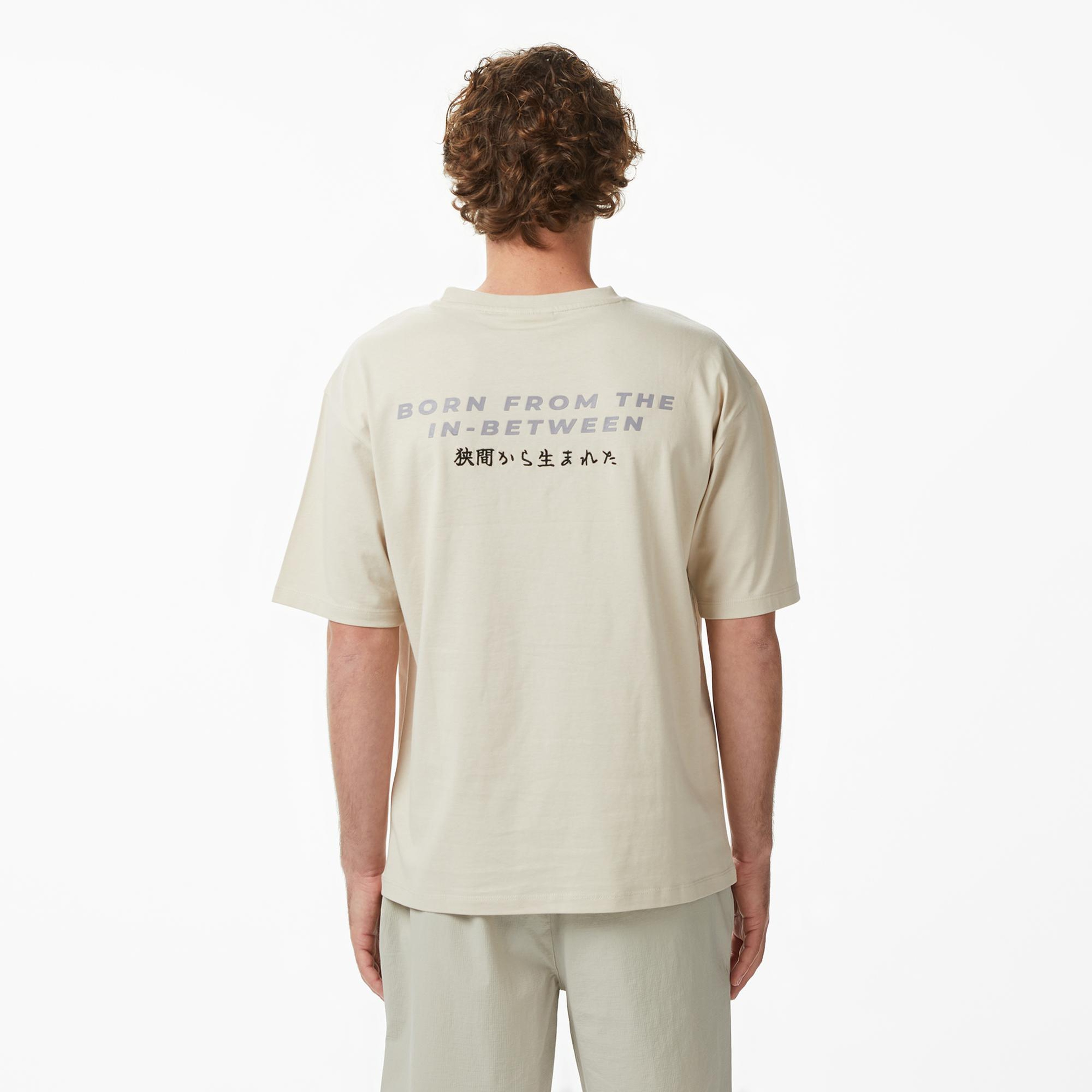 UNITED4 Regular Fit Erkek Krem T-Shirt