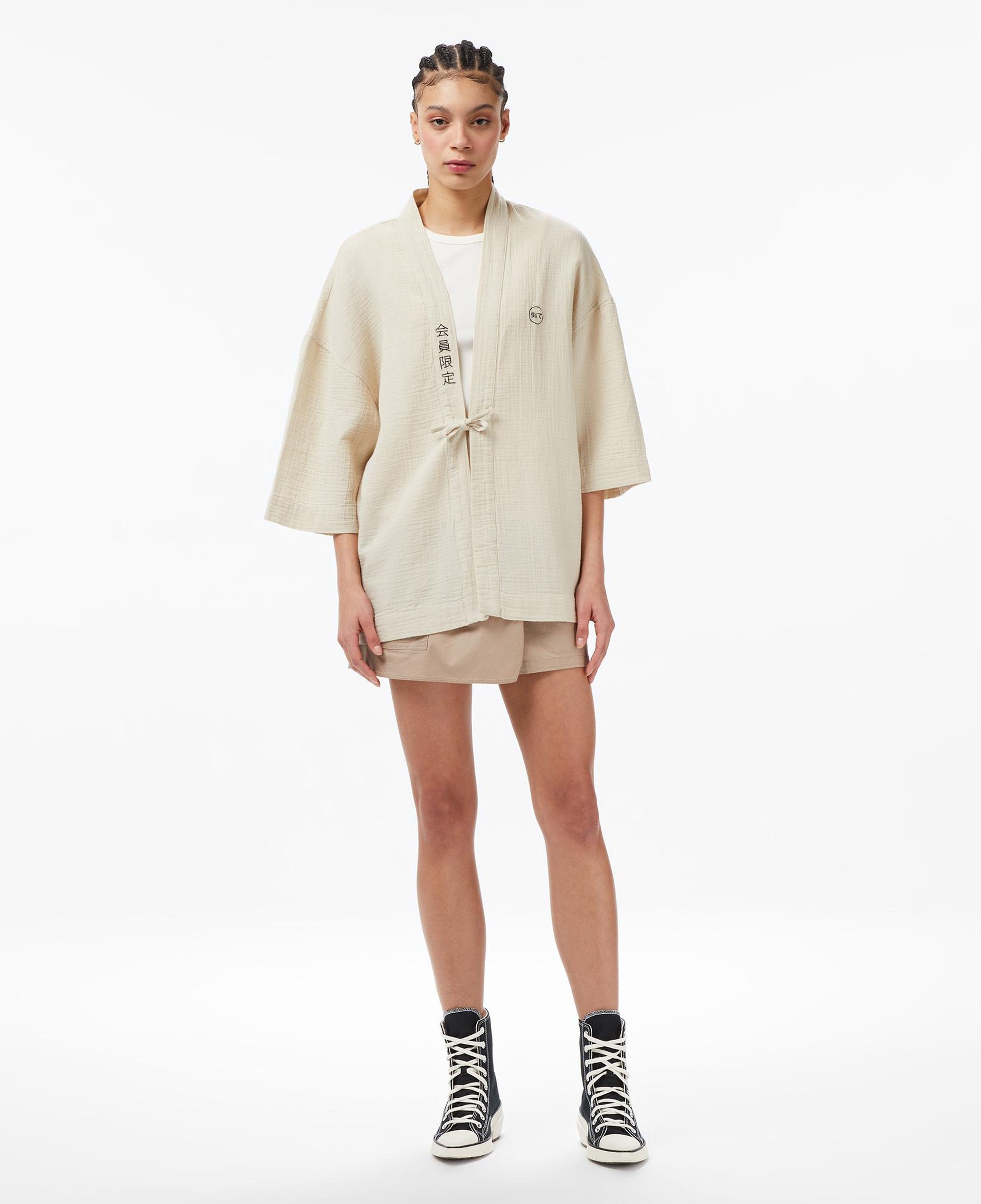 UNITED4 Unisex Krem Kimono