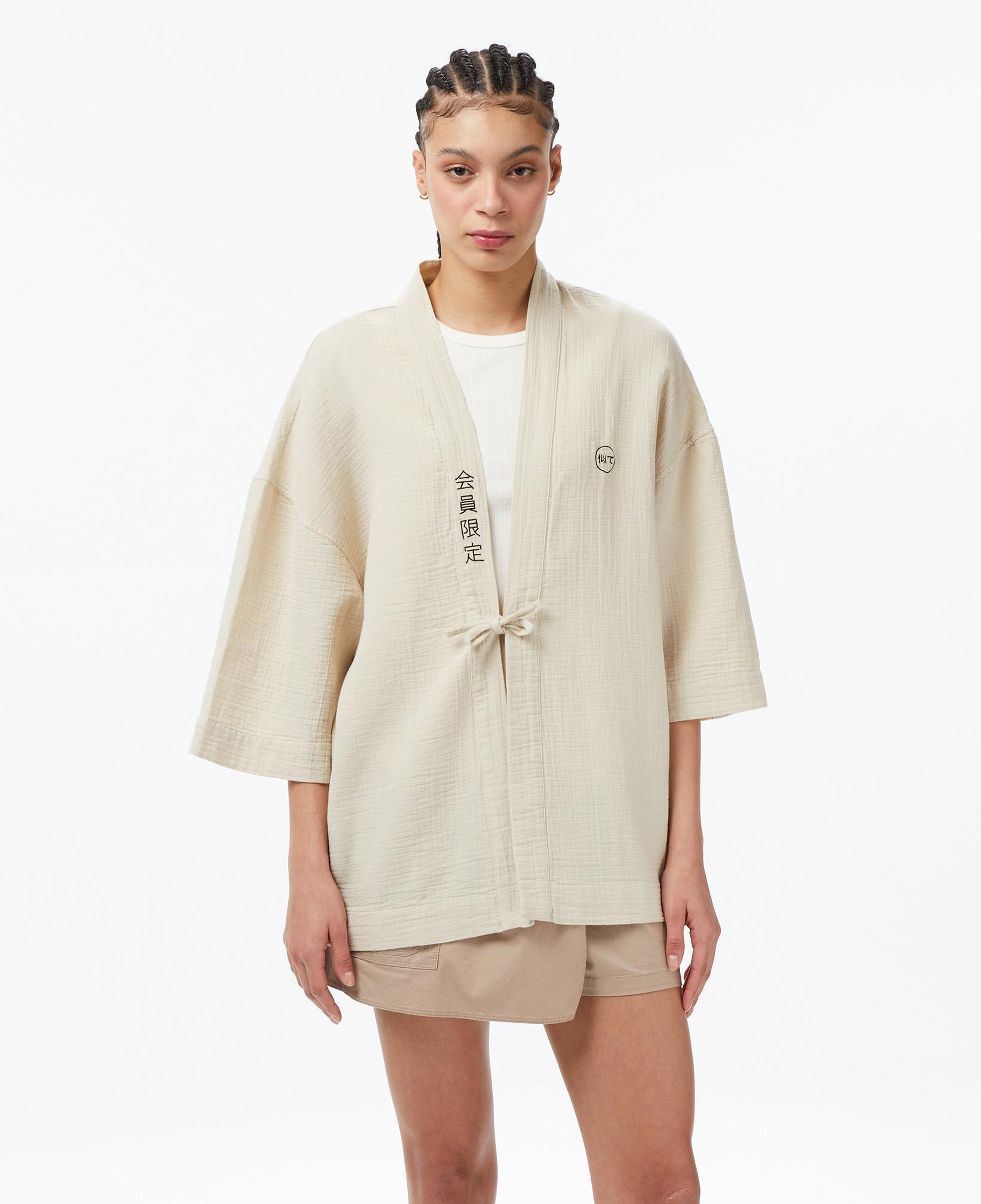 UNITED4 Unisex Krem Kimono