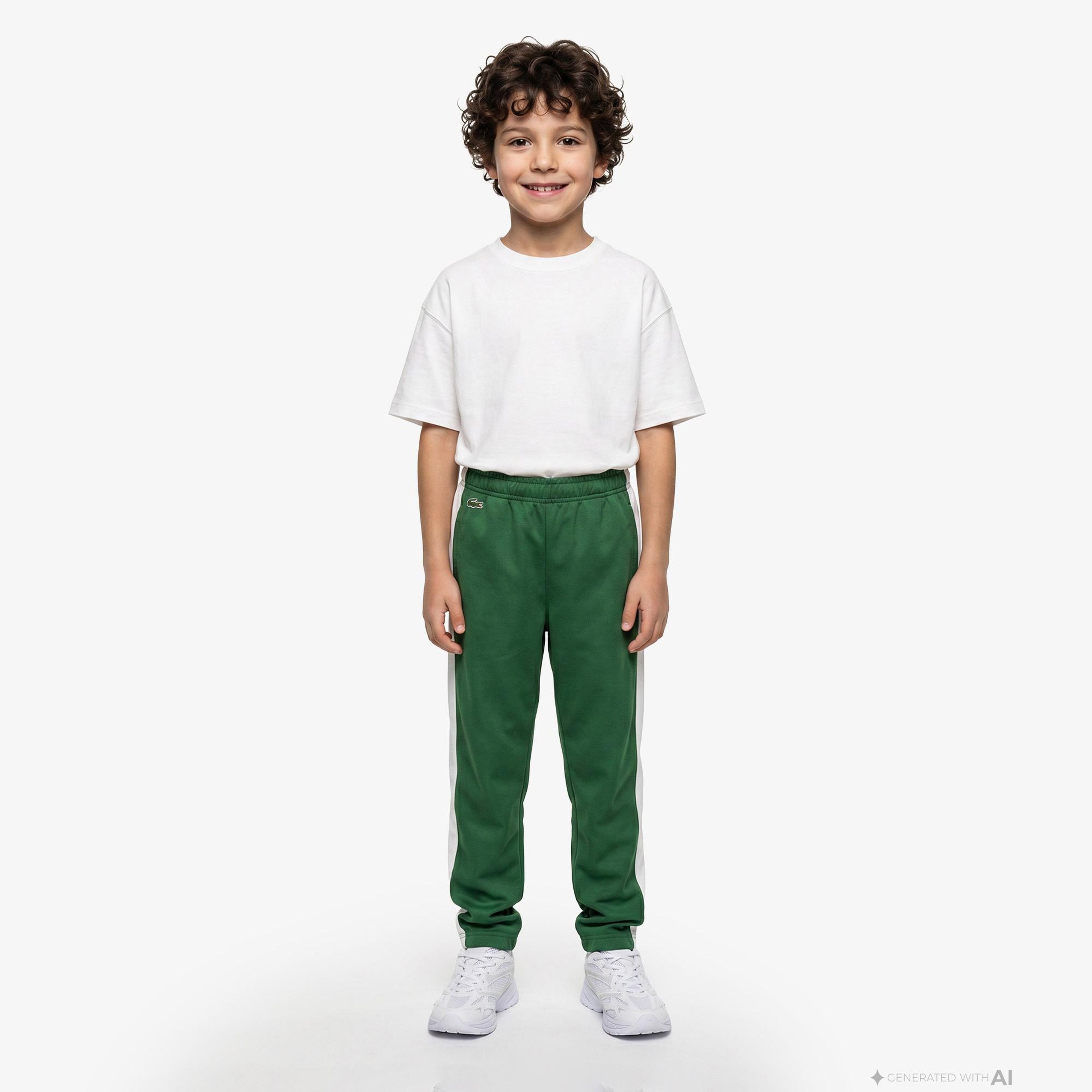 Lacoste Sportsuit Colorblock Track Çocuk Yeşil Eşofman Altı