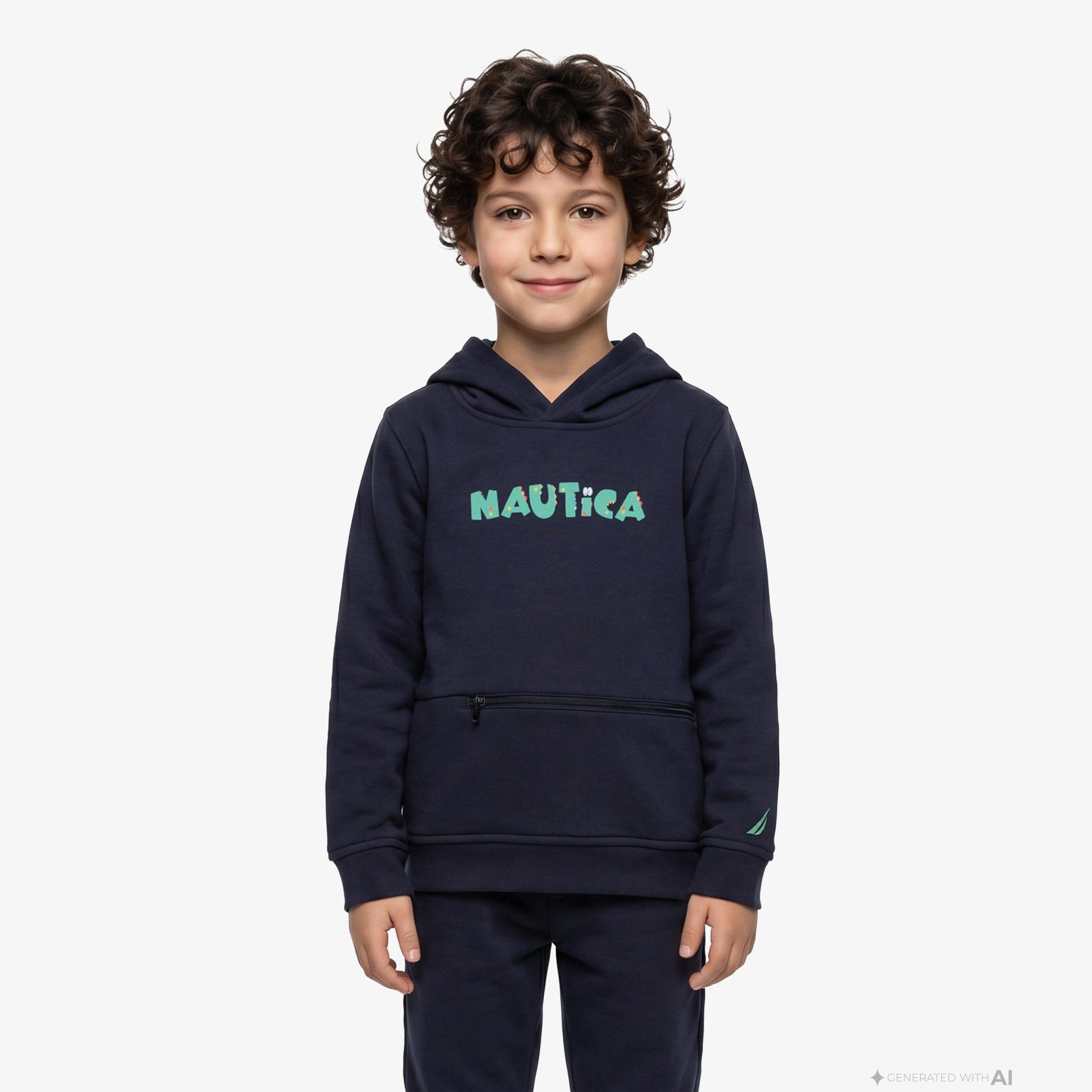 Nautica Knit Active Top Çocuk Lacivert Sweatshirt