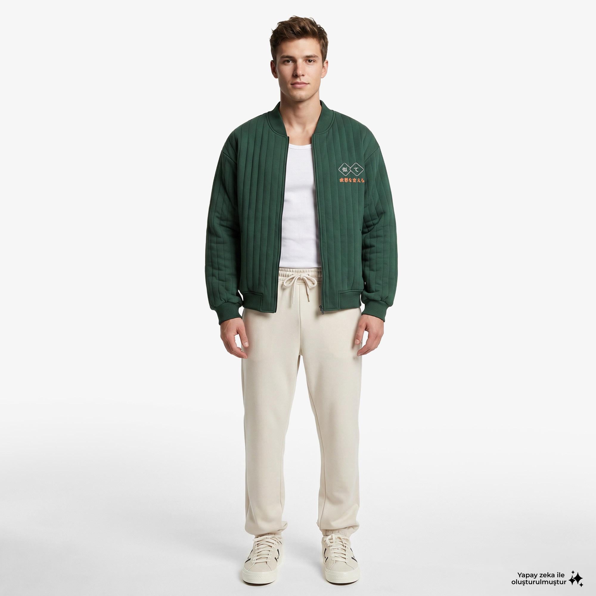 UNITED4 Regular Fit Erkek Yeşil Mont