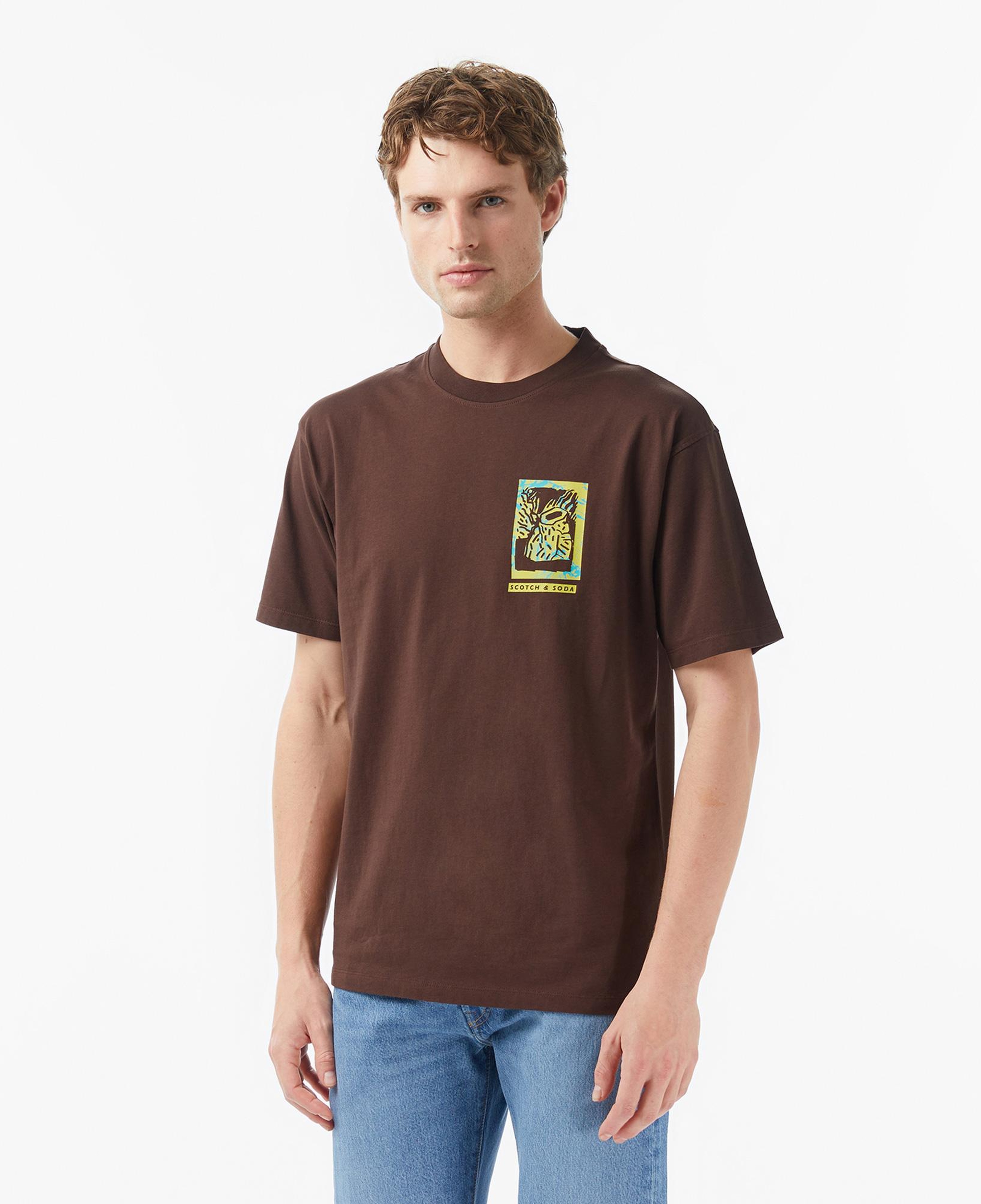 Scotch&Soda Relaxed Fit Front Back Erkek Kahverengi T-Shirt