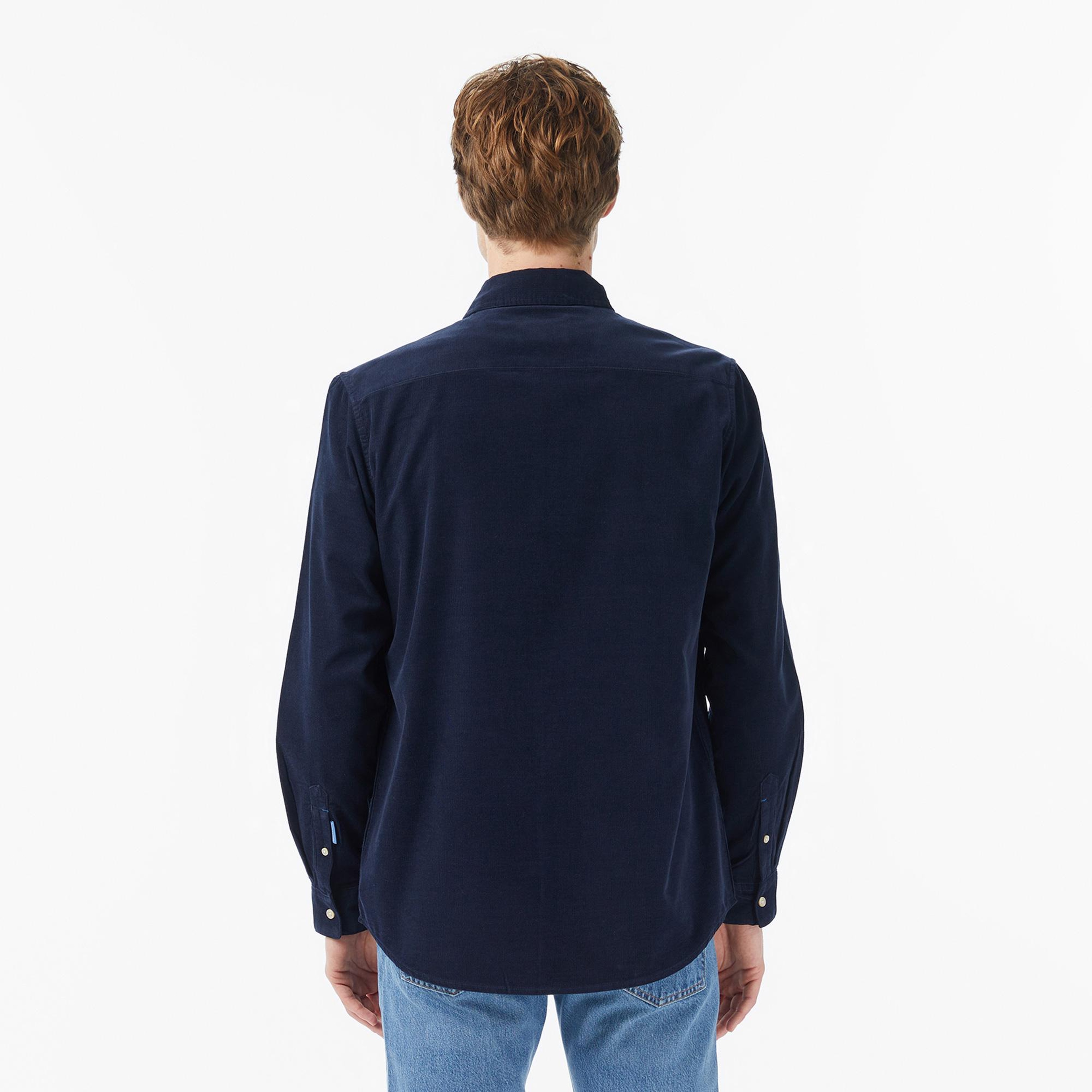 Scotch&Soda Regular-Fit Corduroy Erkek Lacivert Gömlek