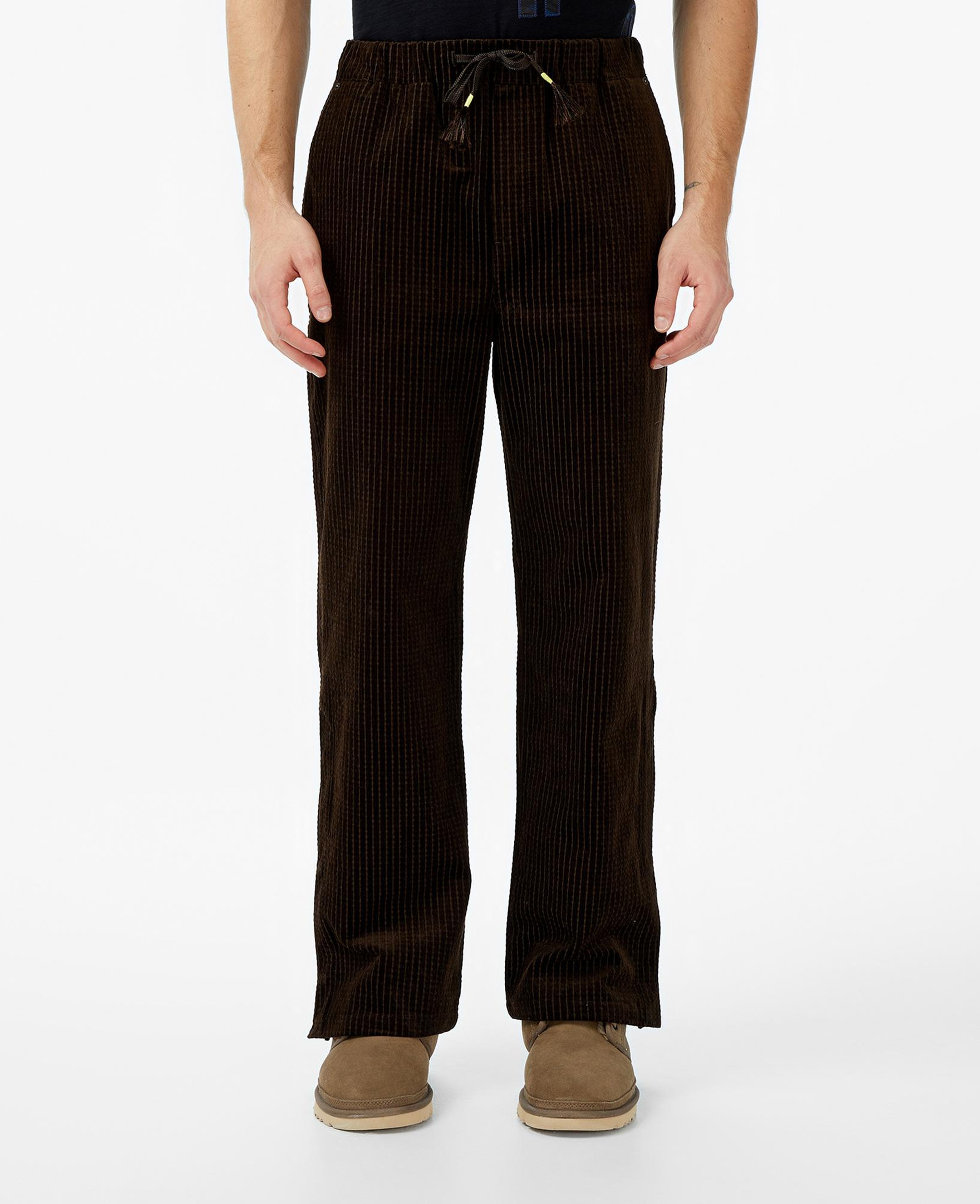 Scotch&Soda Jacquard Cotton-Blend Corduroy Relaxed Fit Erkek Kahverengi Pantolon