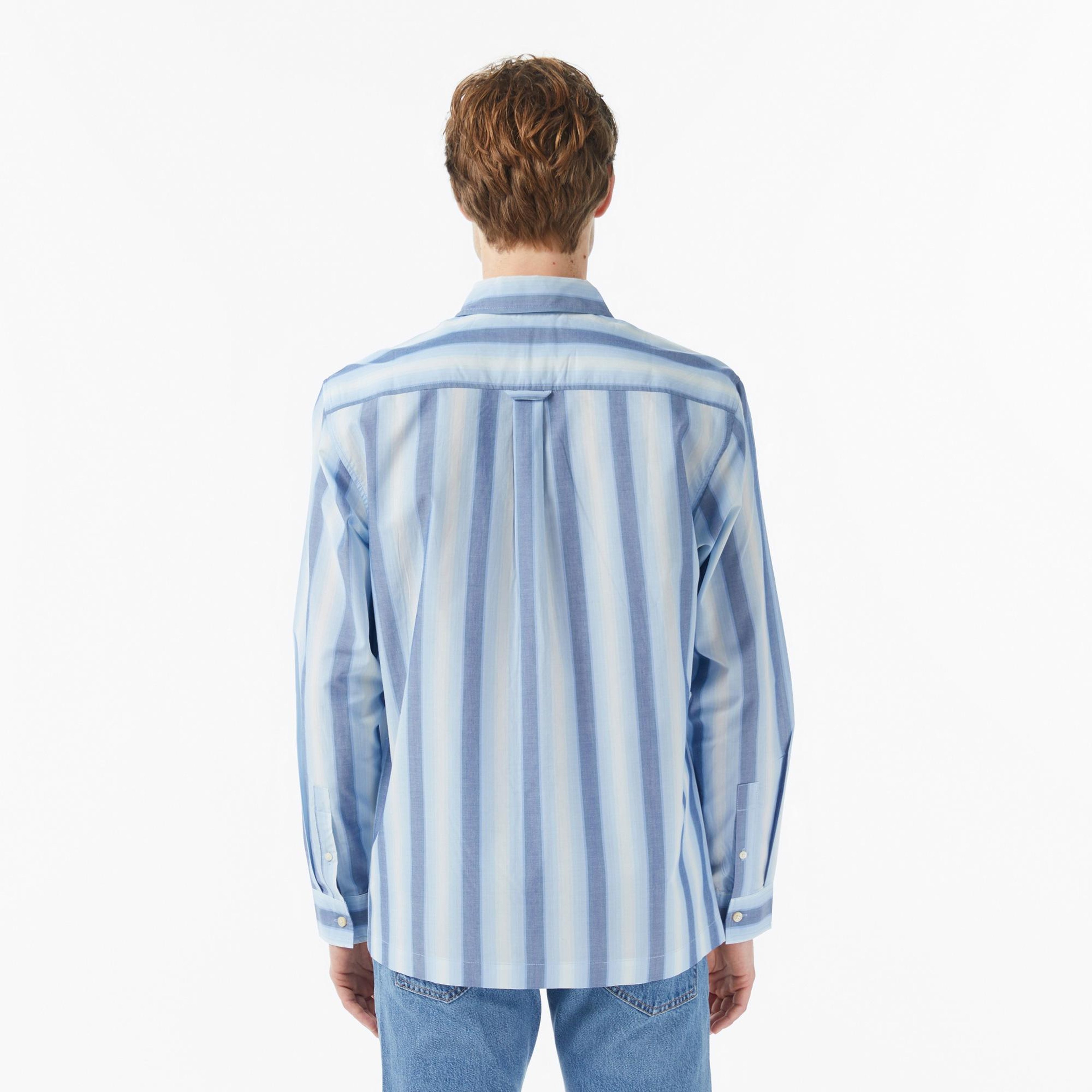 Scotch&Soda Shadow-Stripe Relaxed-Fit Erkek Lacivert Gömlek