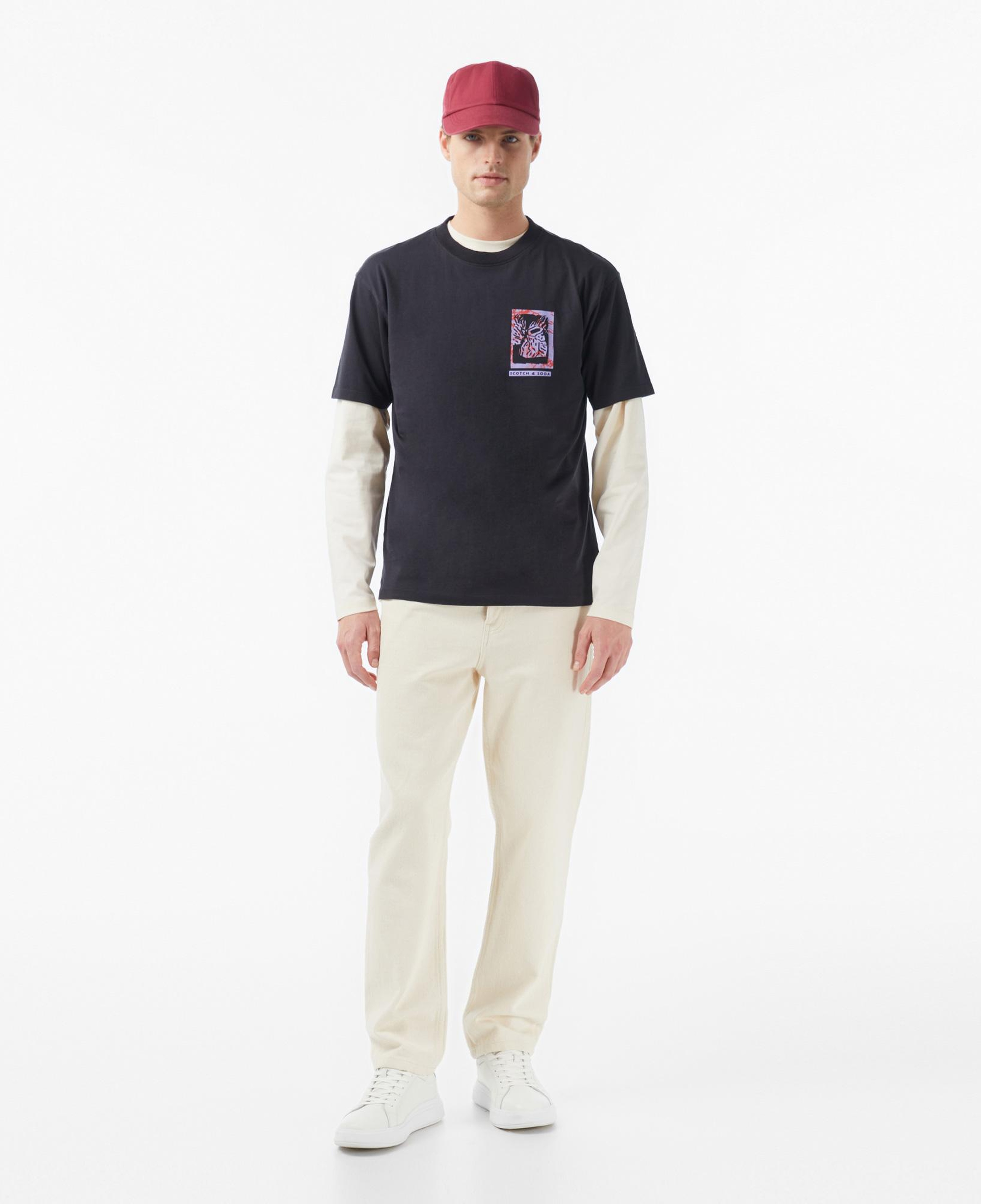 Scotch&Soda Relaxed Fit Front Back Erkek Gri T-Shirt