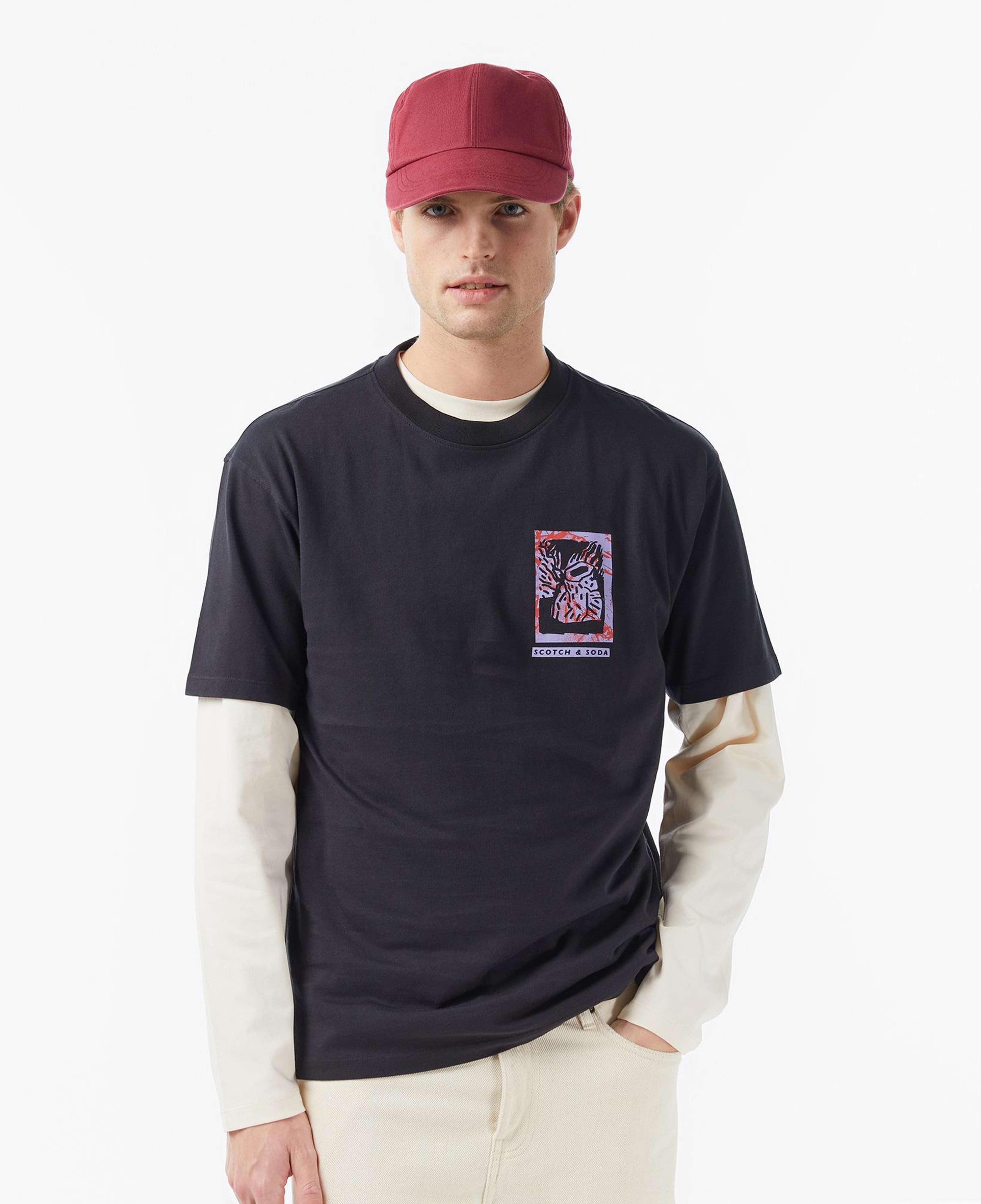 Scotch&Soda Relaxed Fit Front Back Erkek Gri T-Shirt