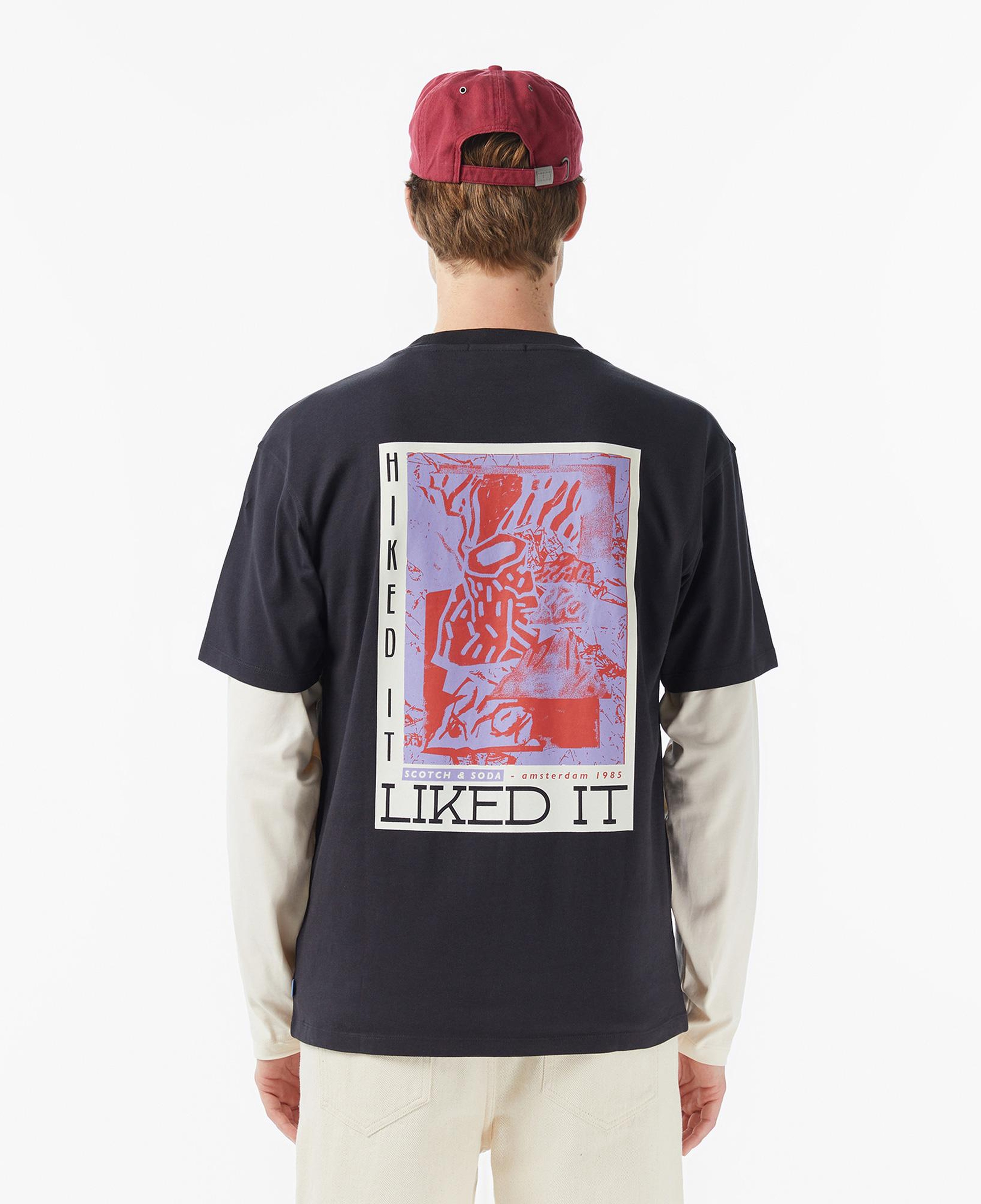 Scotch&Soda Relaxed Fit Front Back Erkek Gri T-Shirt