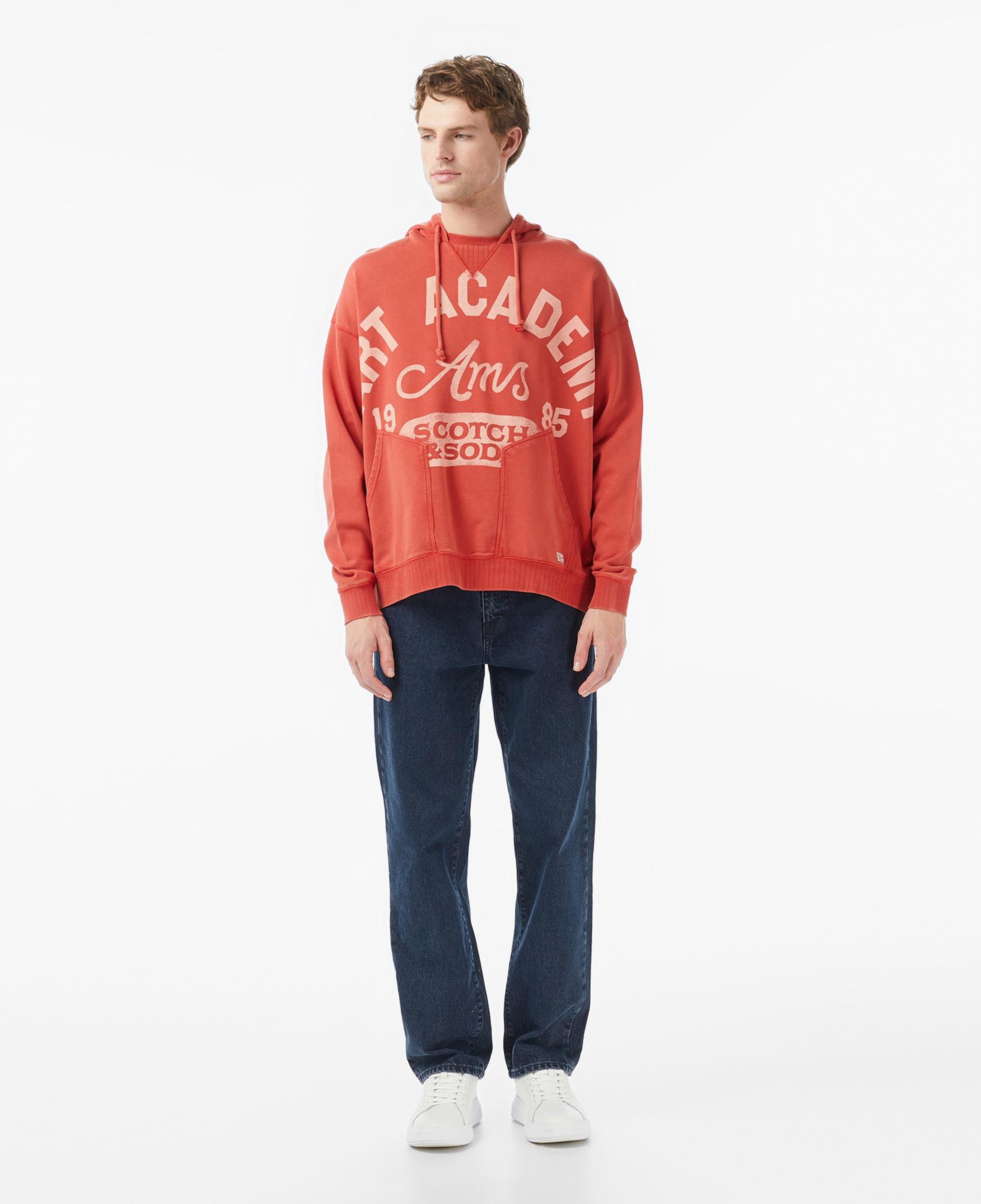 Scotch&Soda Wash Artwork Erkek Kırmızı Sweatshirt