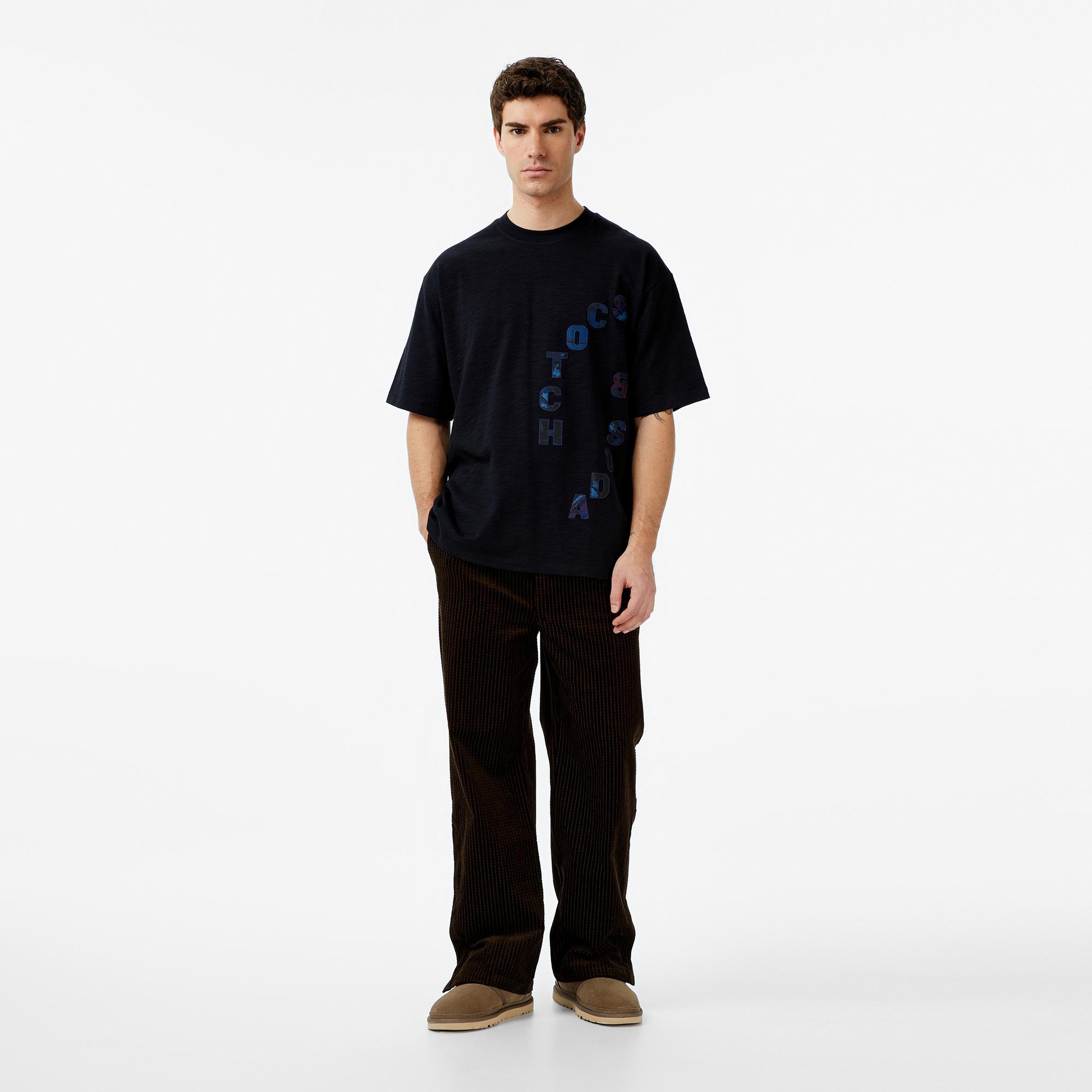 Scotch&Soda Jacquard Cotton-Blend Corduroy Relaxed Fit Erkek Kahverengi Pantolon