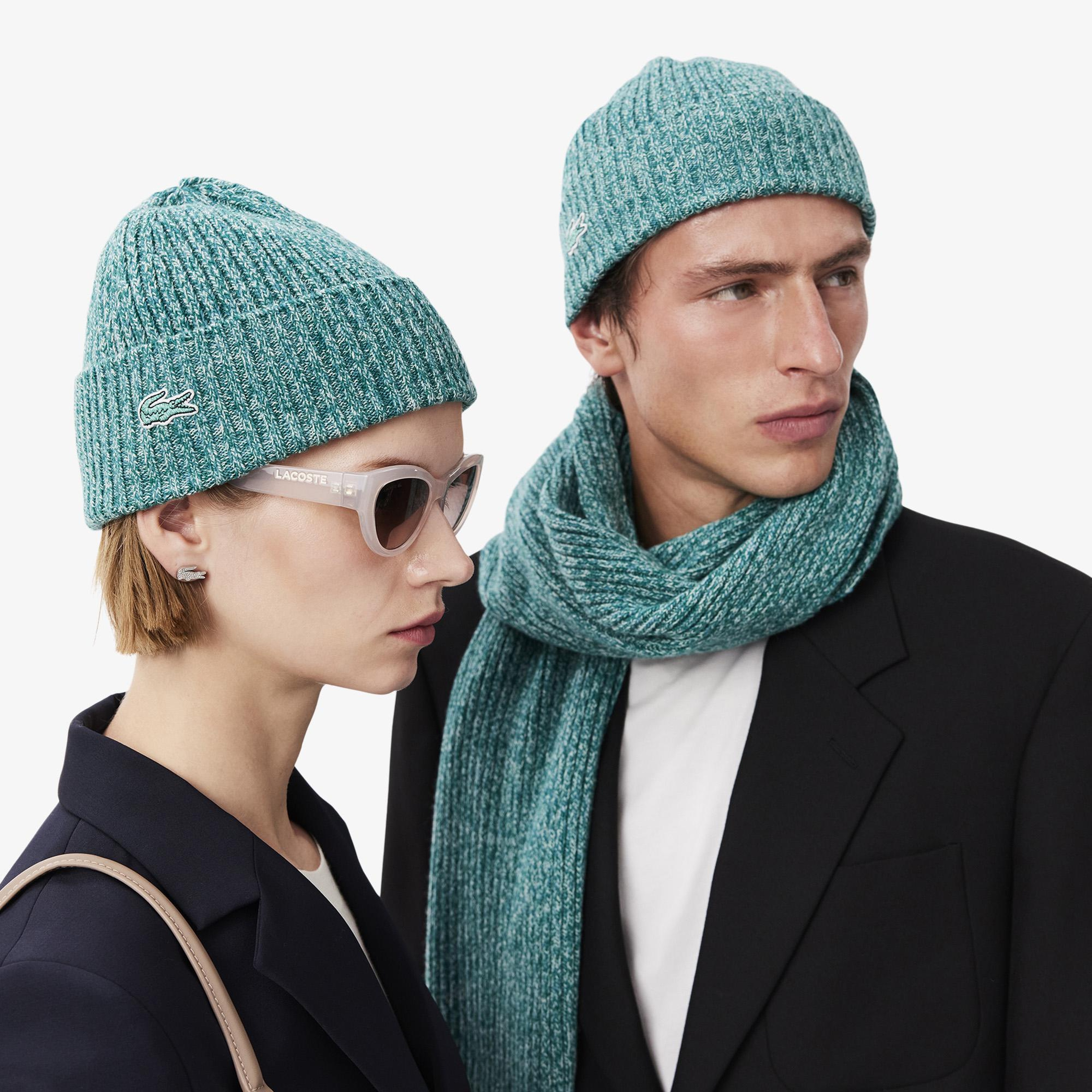 Unisex Yün Yeşil Bere