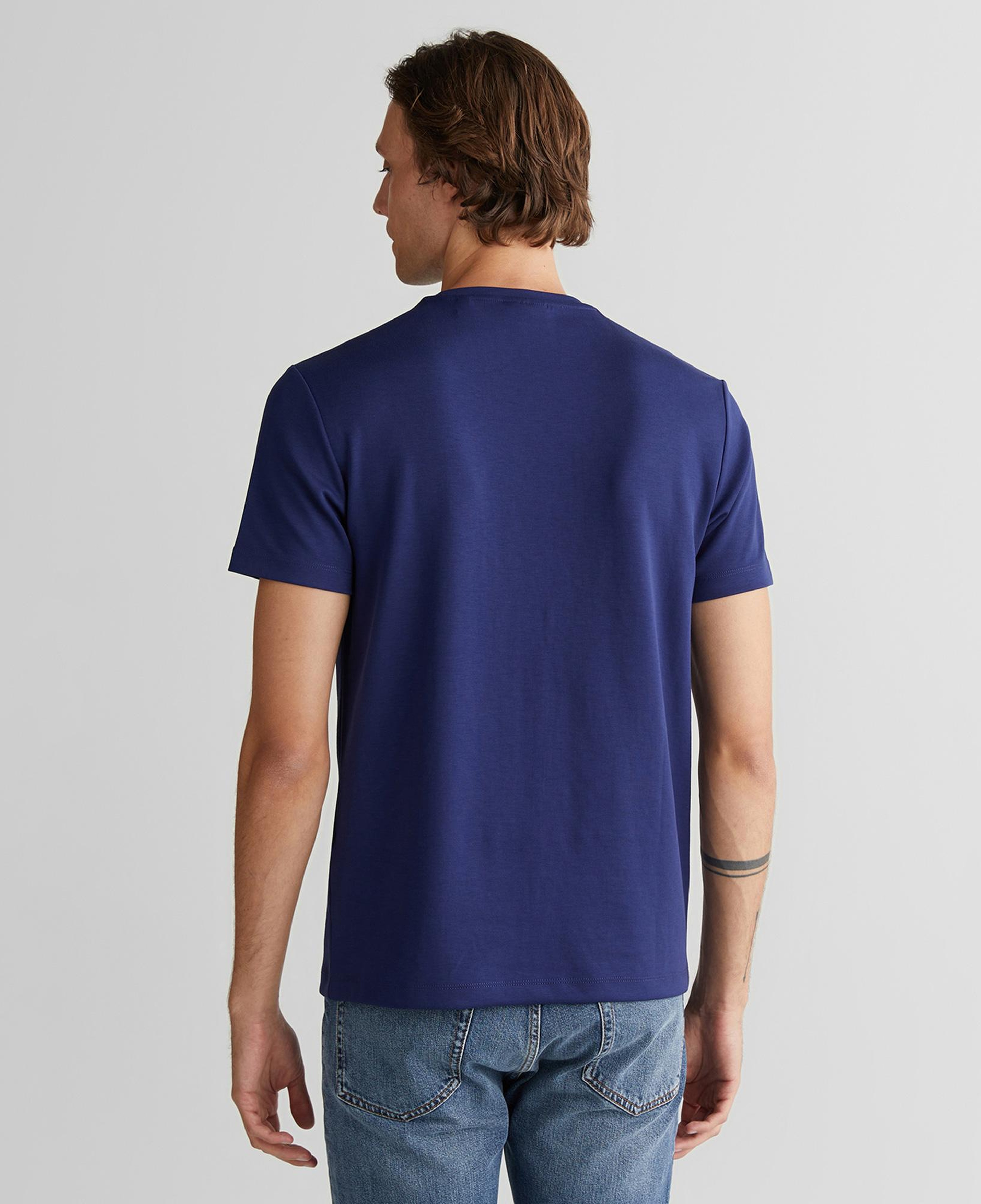 GANT Erkek Lacivert Relaxed Fit Bisiklet Yaka T-shirt