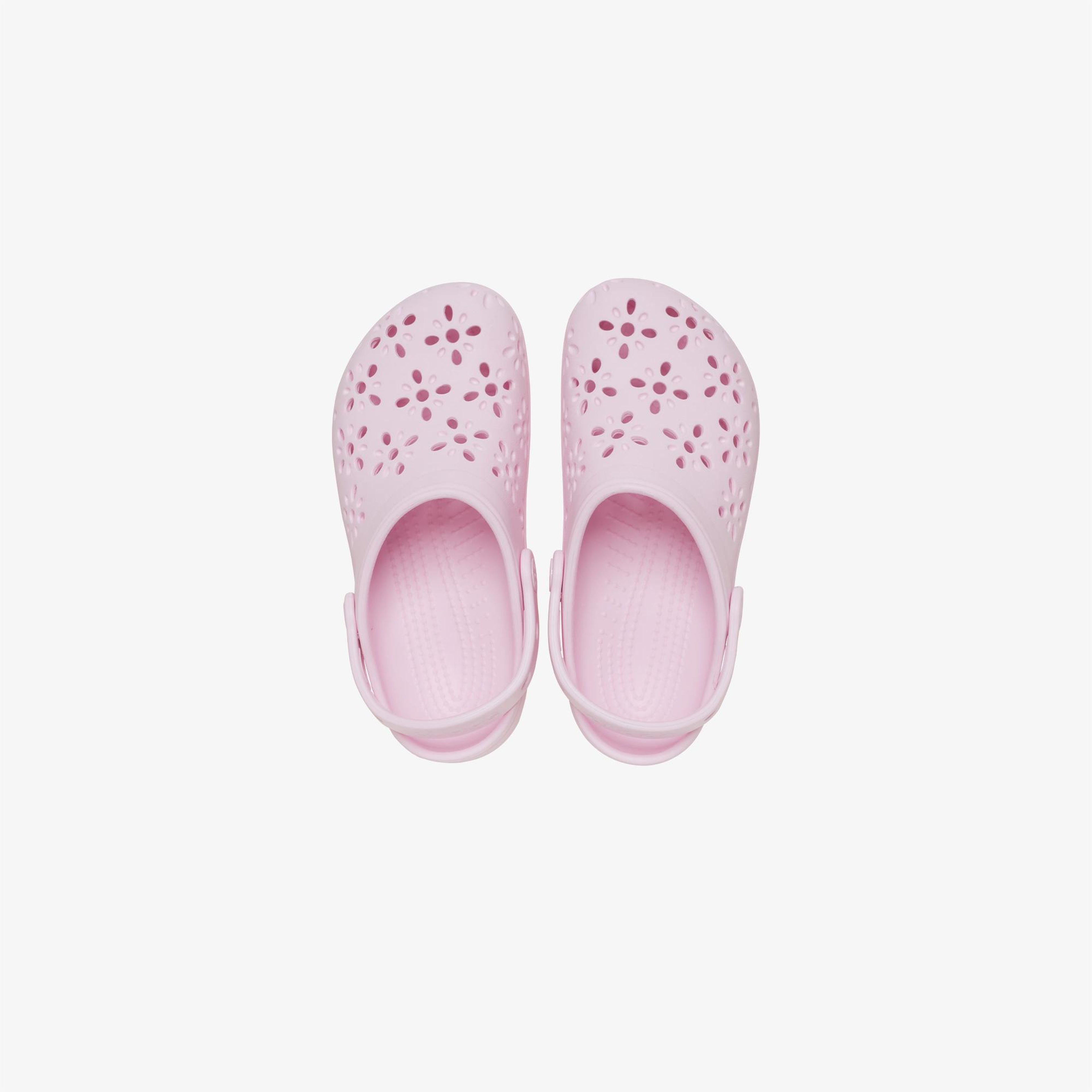 Crocs Classic Floral Cut Out Clog Çocuk Pembe Terlik