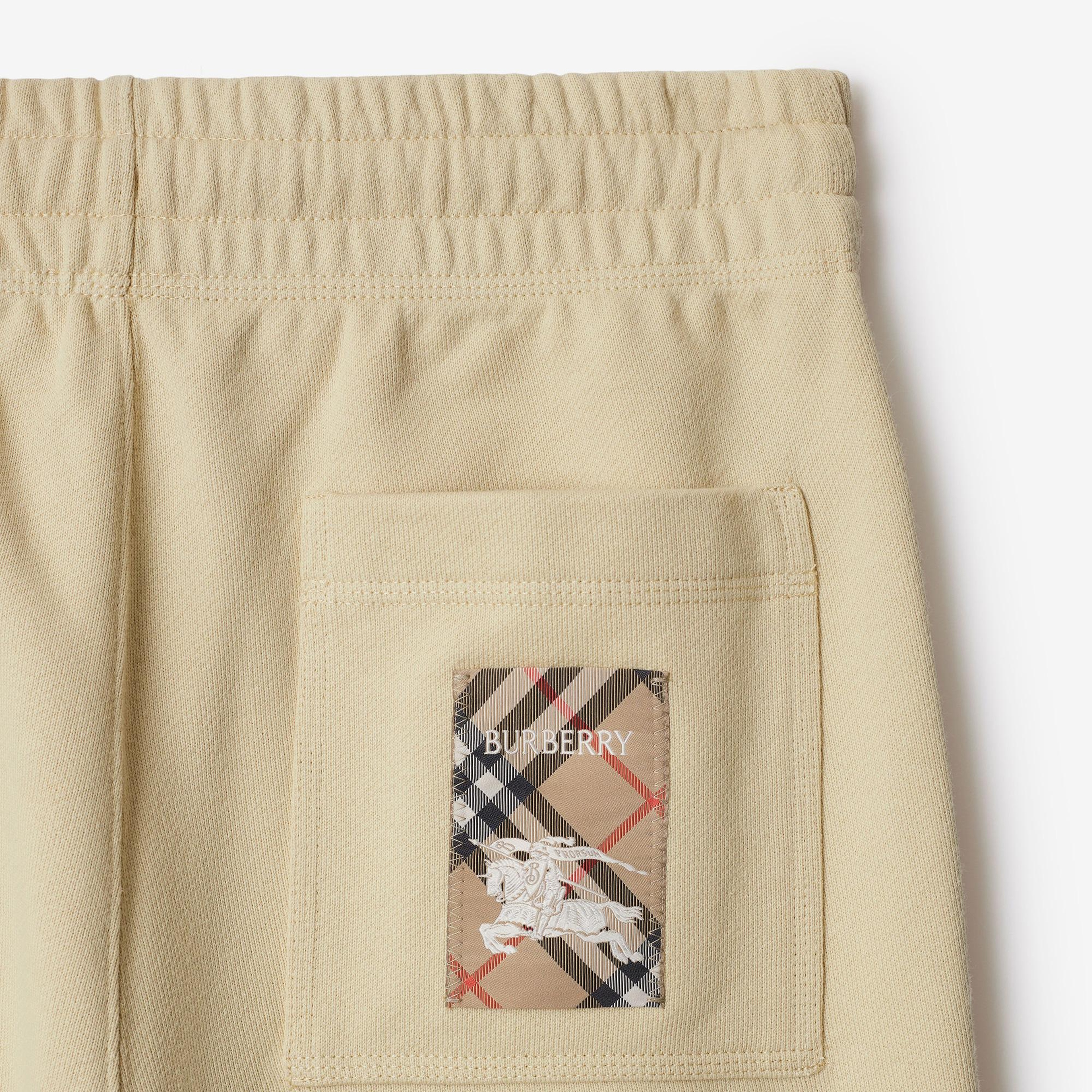 Burberry For Label Cotton Jogging Kadın Krem Eşofman Altı
