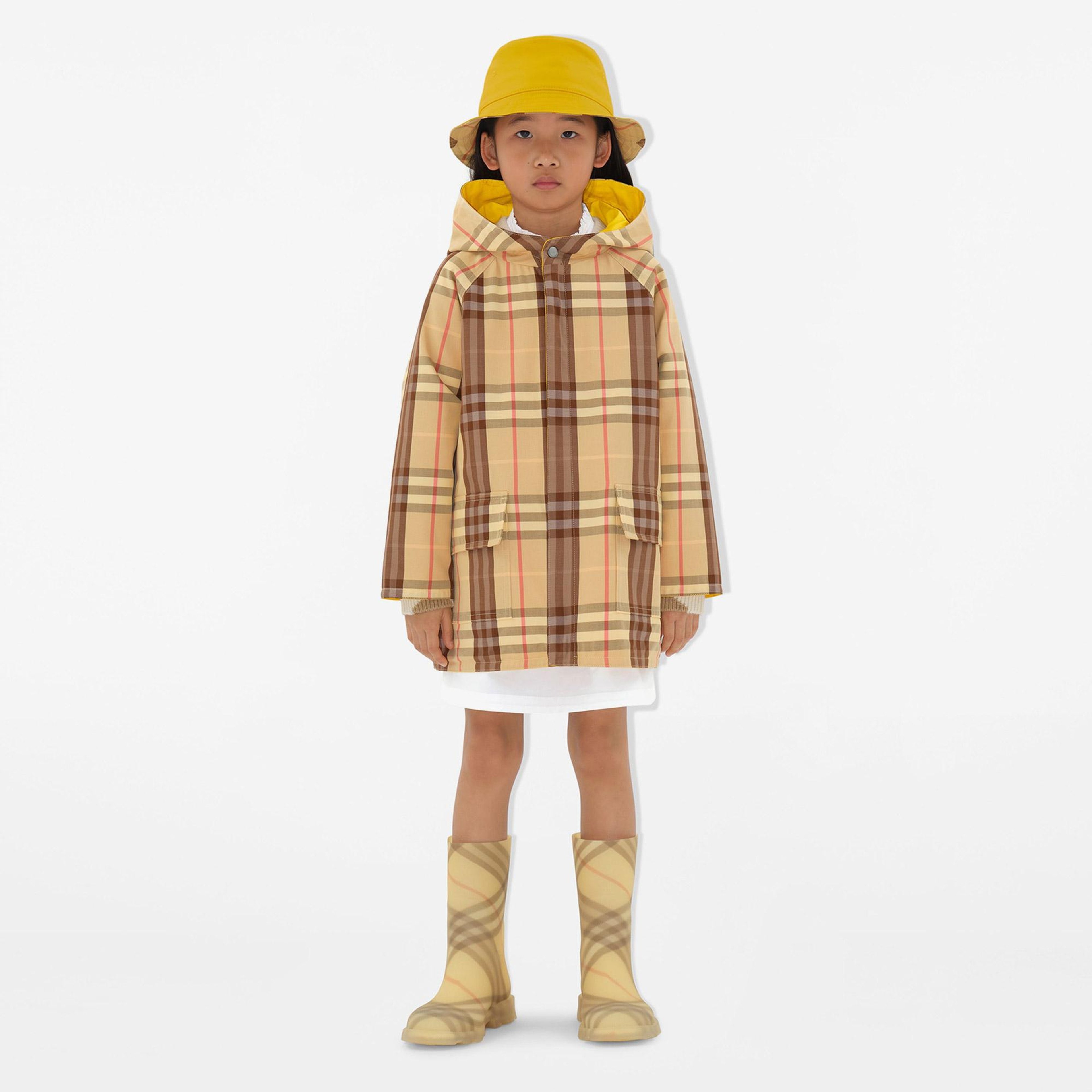 Burberry Emile Reversible Cotton Çocuk Sarı Mont