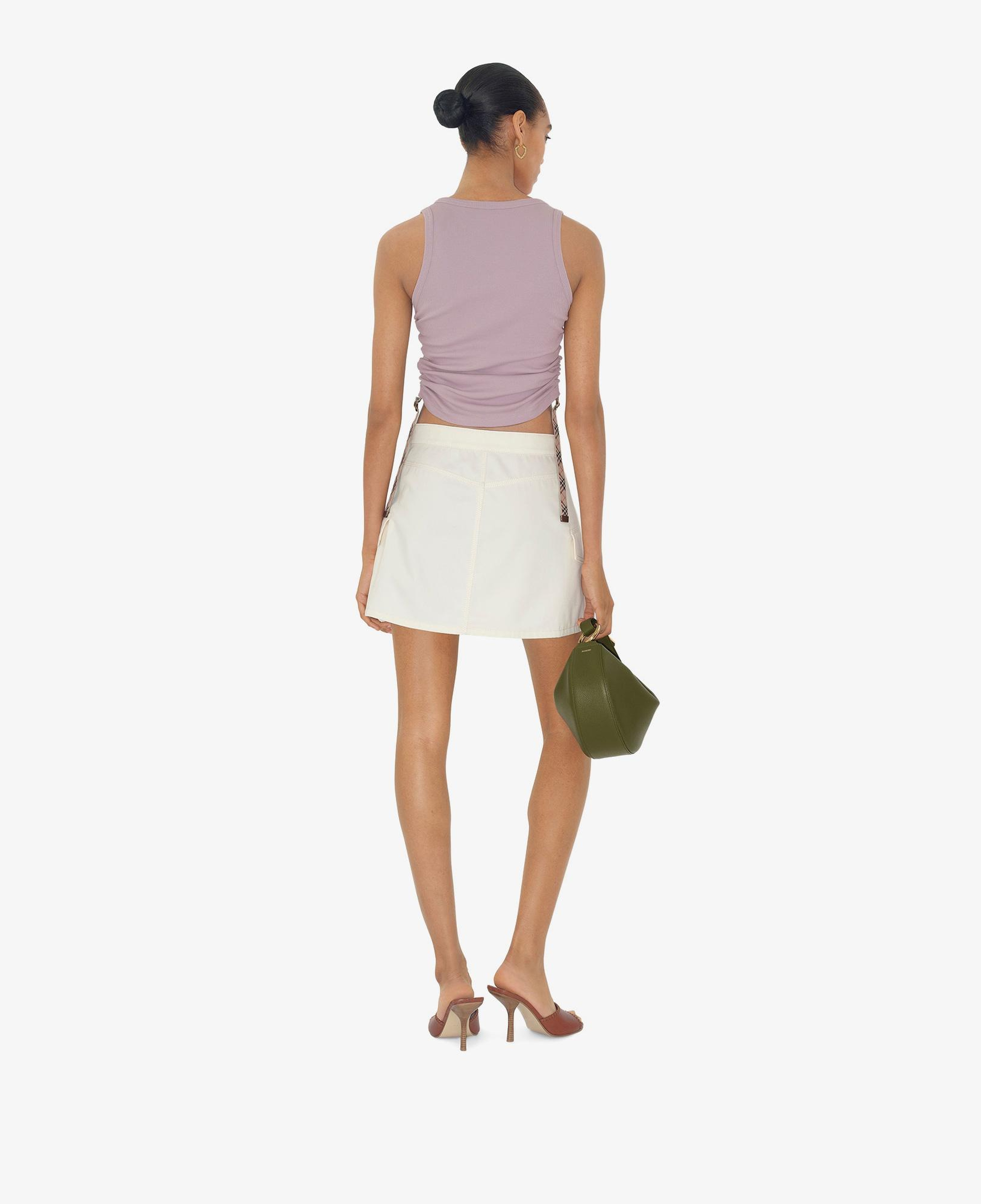 Burberry For Trim Stretch Cotton Vest Kadın Mor T-Shirt