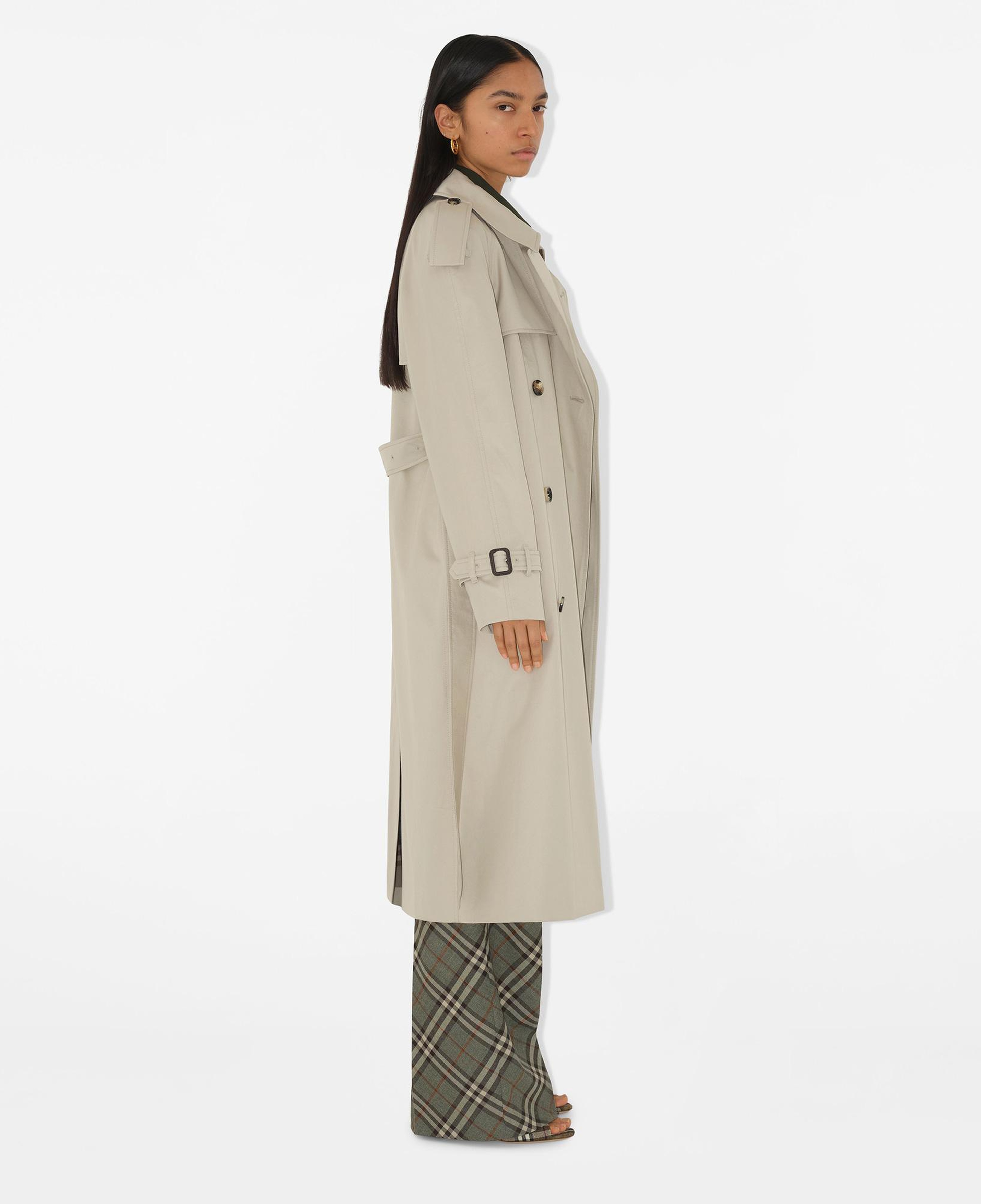 Burberry Cas Long Castleford Kadın Krem Trençkot
