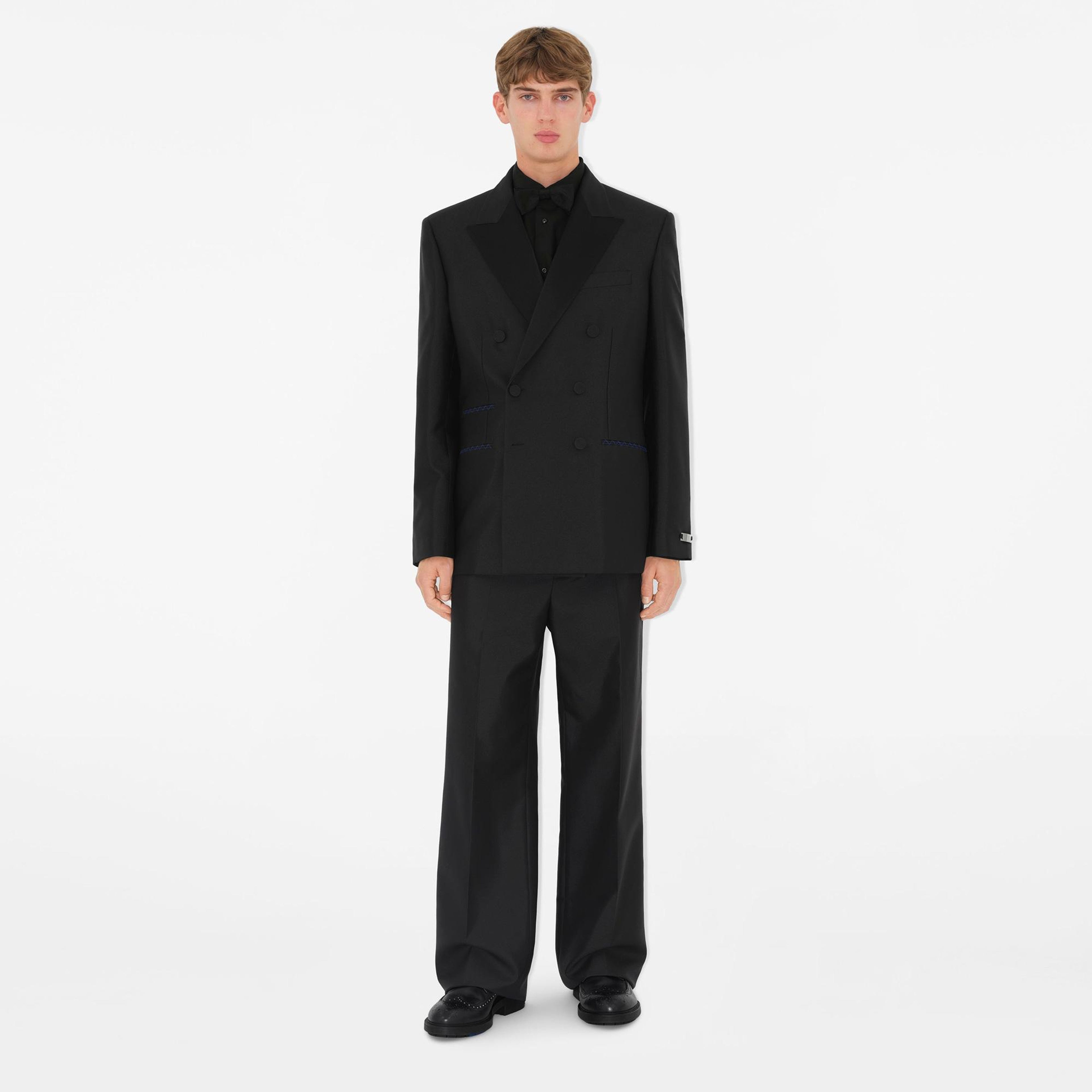 Burberry Slim Fit Cotton Silk Tuxedo Erkek Siyah Gömlek
