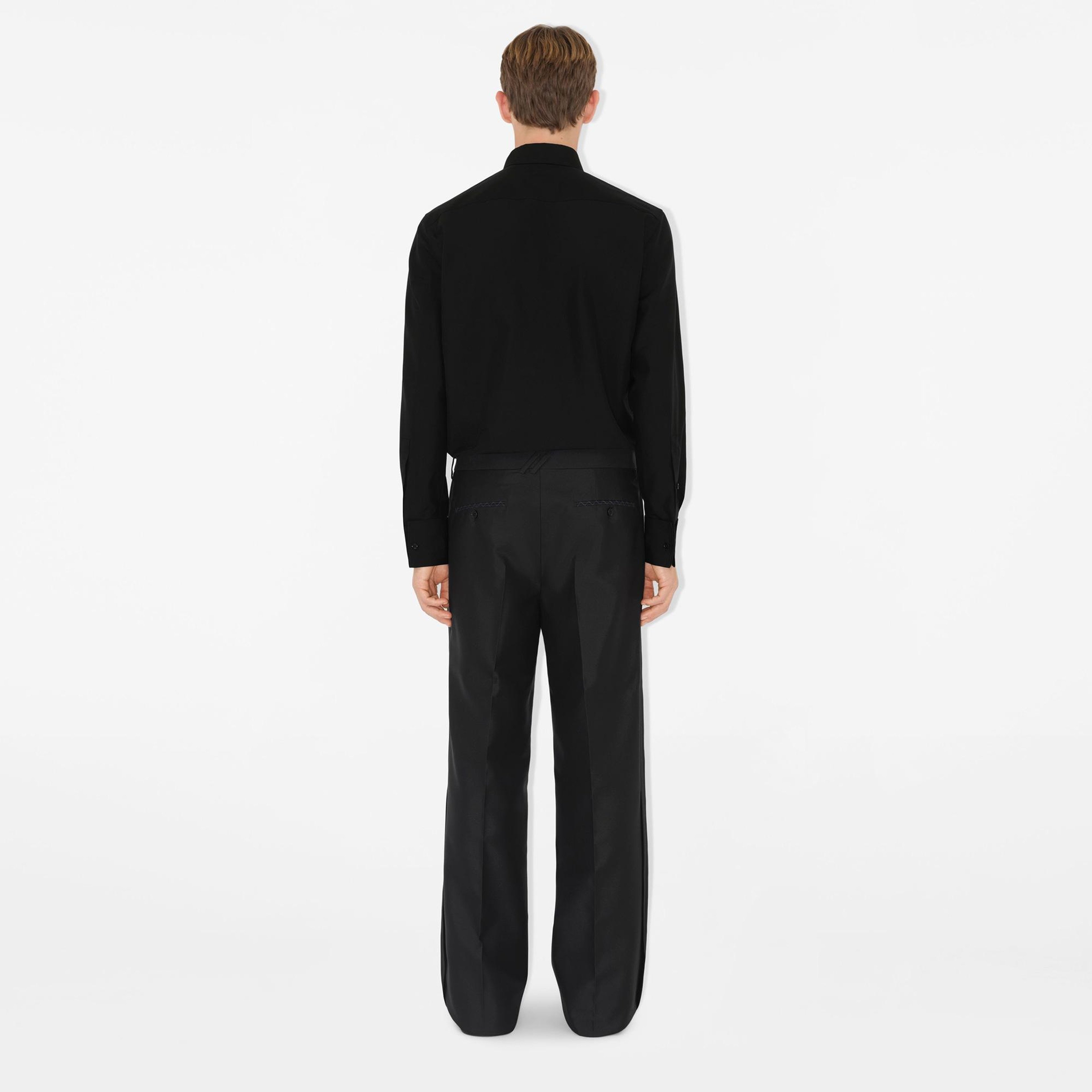 Burberry Slim Fit Cotton Silk Tuxedo Erkek Siyah Gömlek