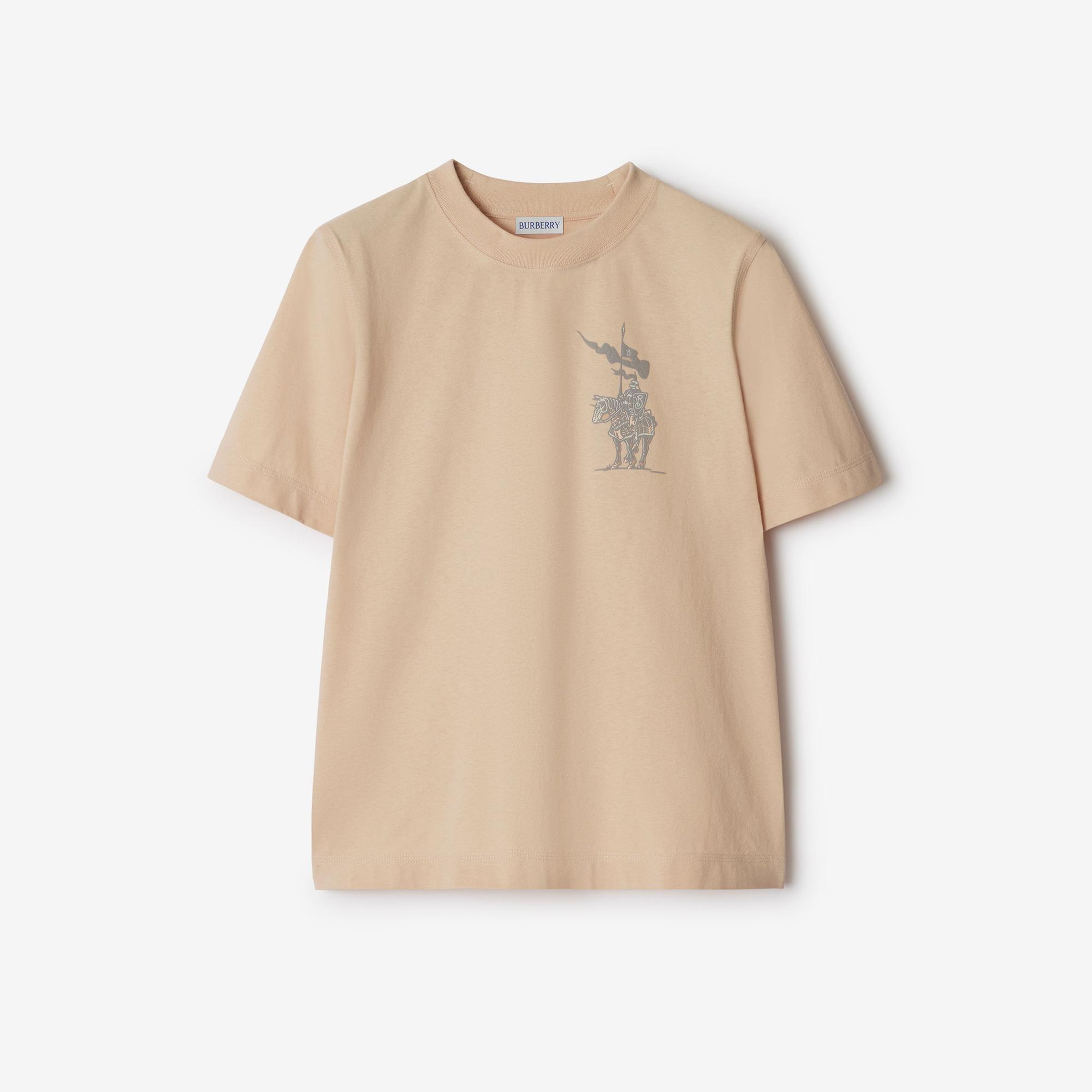 Burberry Sic Cotton Kadın Krem T-Shirt