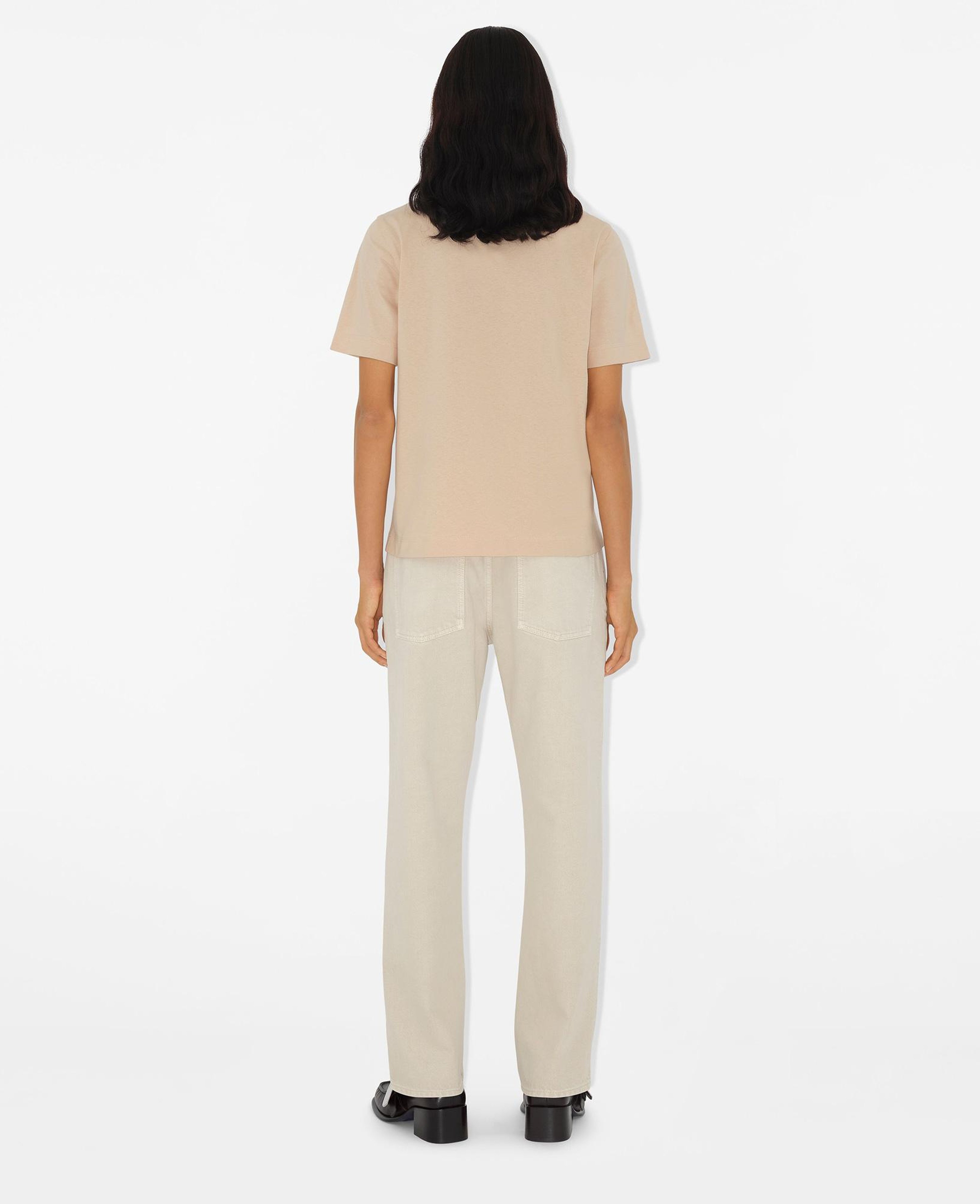 Burberry Sic Cotton Kadın Krem T-Shirt
