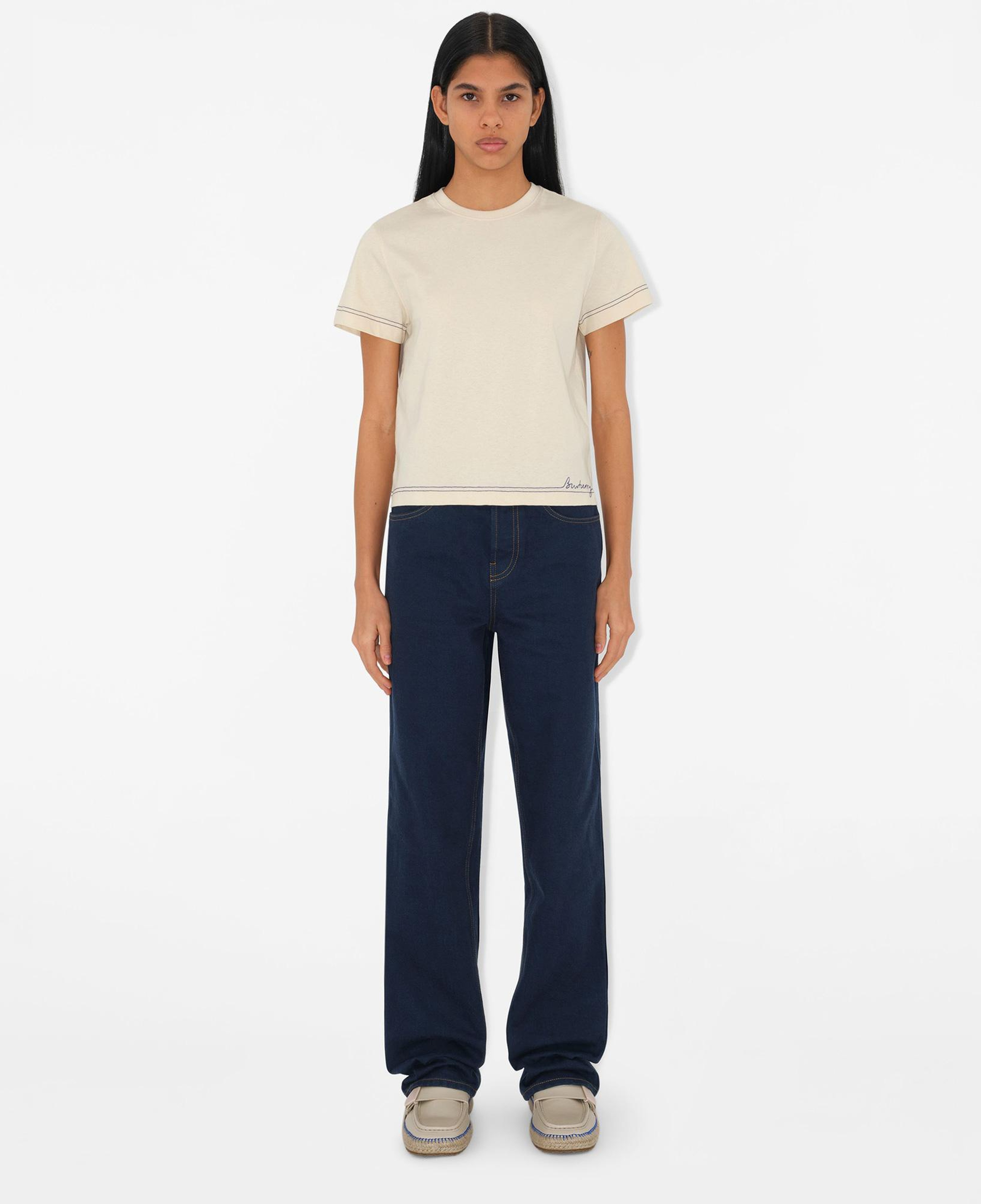 Burberry Kadın Bej T-Shirt